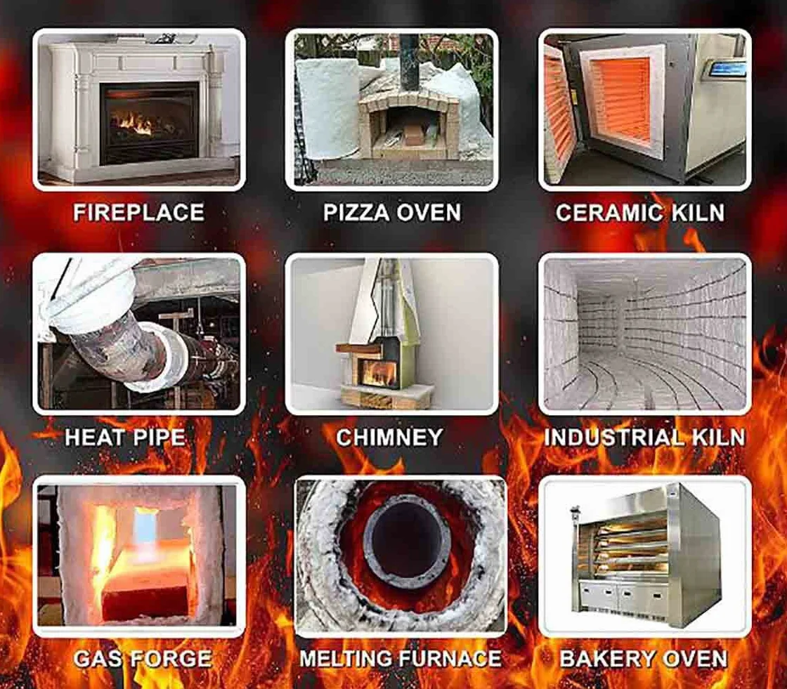 Paneles Refractarios De Fibra Cerámica- Tablero De Aislamiento Resistente Al Fuego para Estufa De Leña Horno De Fundición De Horno De Pizza De Chimenea 1PC,300mmx300mmx40mm