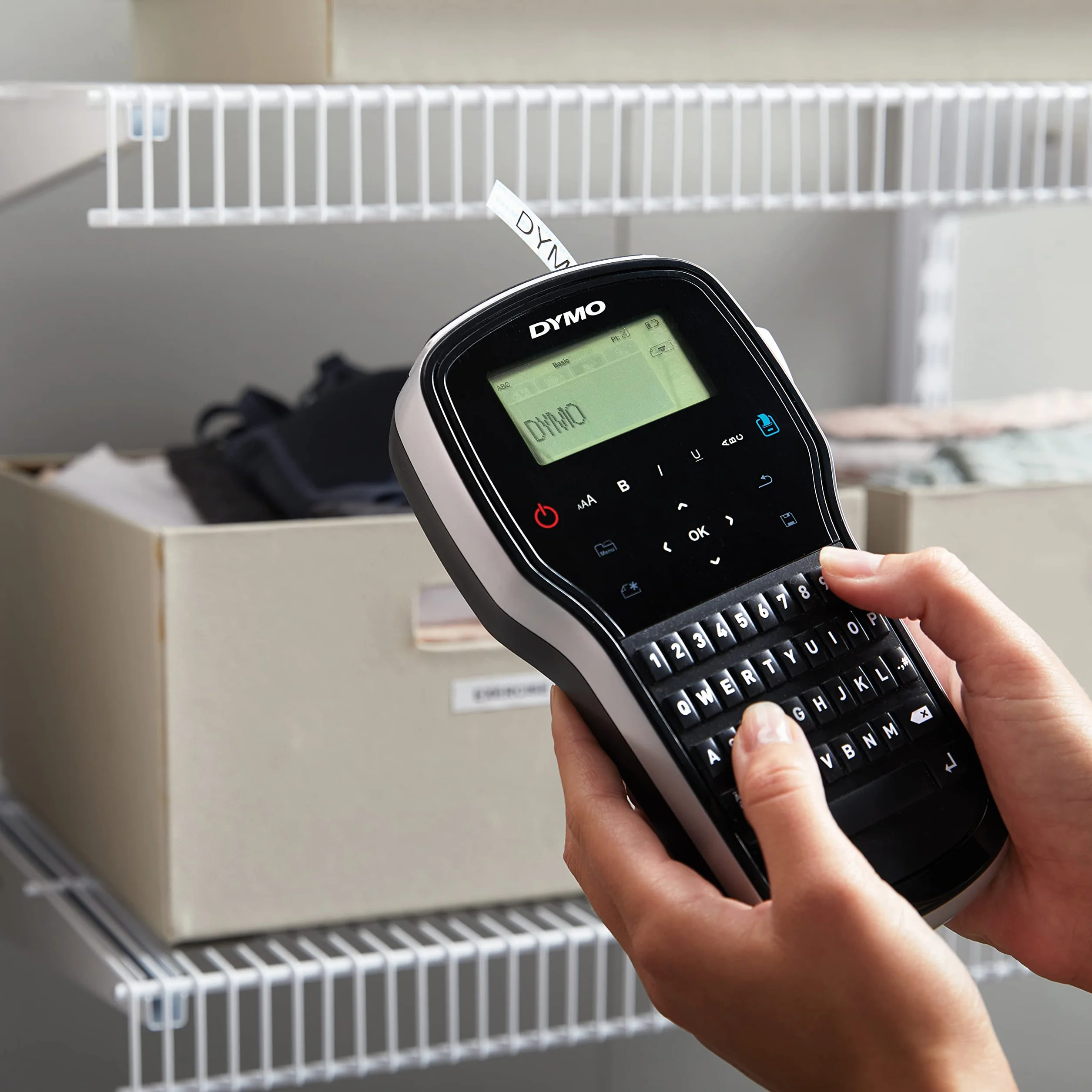 DYMO LabelManager 280 Kit de etiquetadora portátil recargable con teclado QWERTY y 2 rollos D1