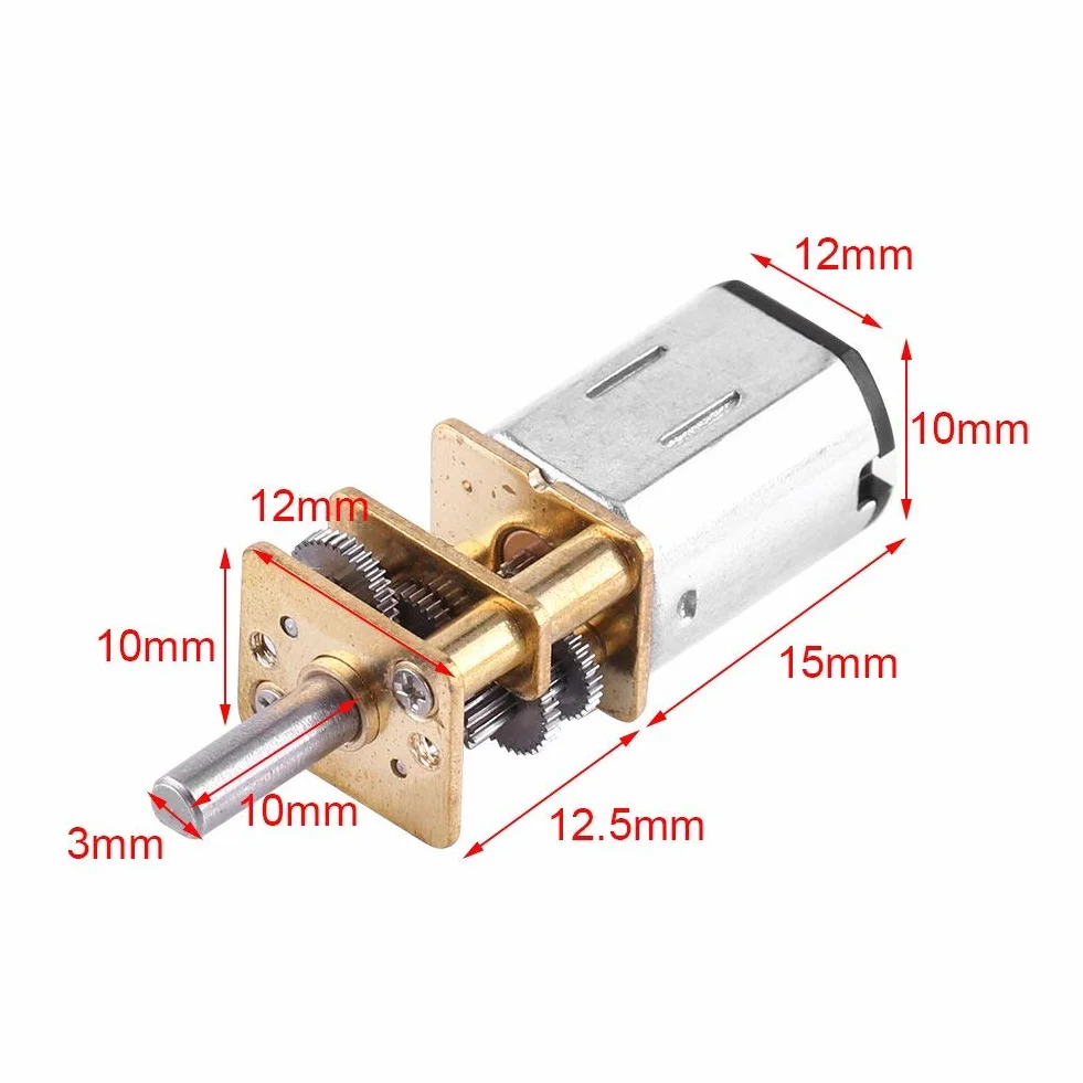 Motor de Engranajes DC 6V 20 RPM 1:1000