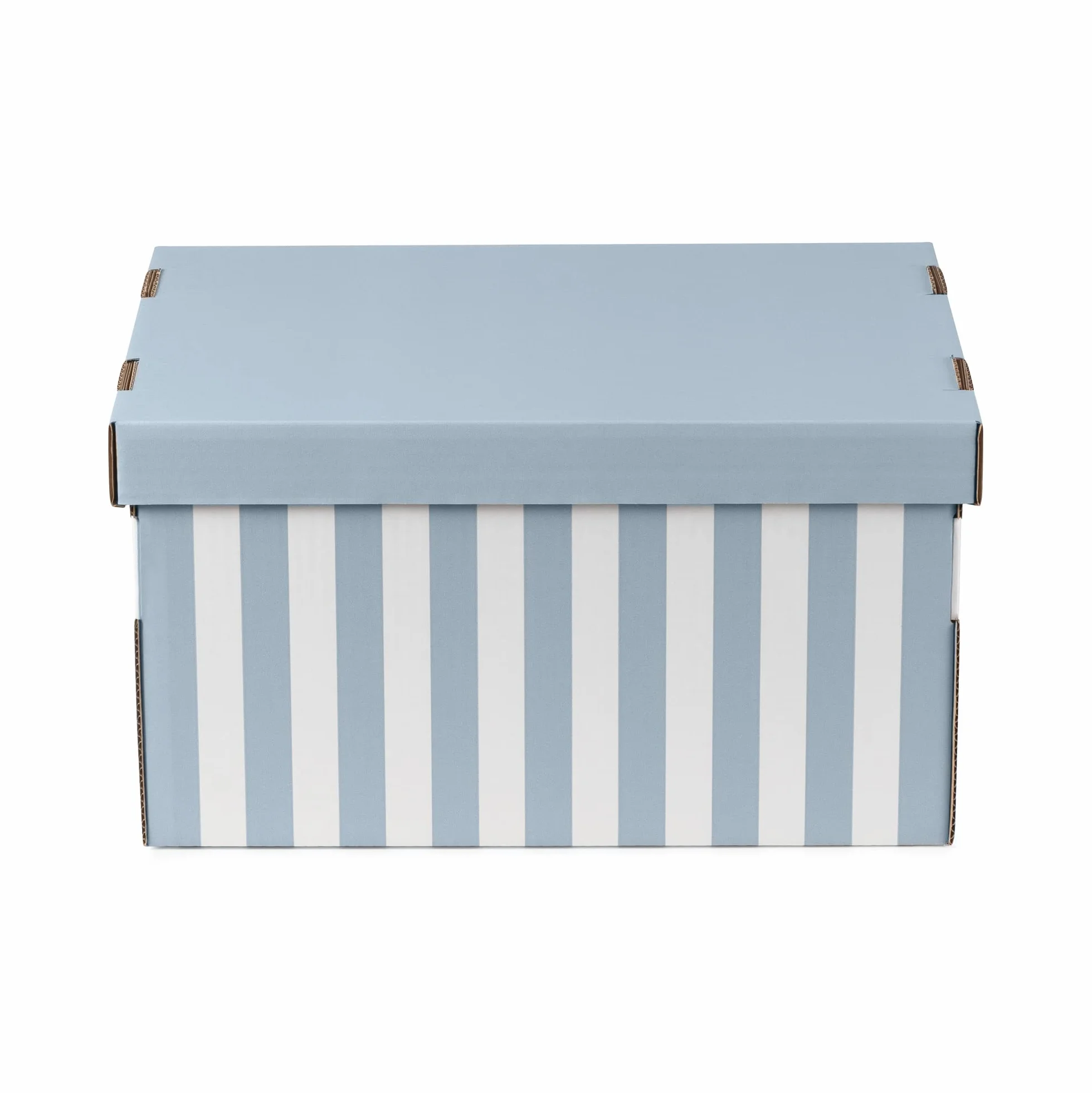 Compactor Set de 2 Cajas de Cartón para Camisas MARINIERE, Tamaño M, 40x31x21 cm, Color Azul, Fibra de Bambú -