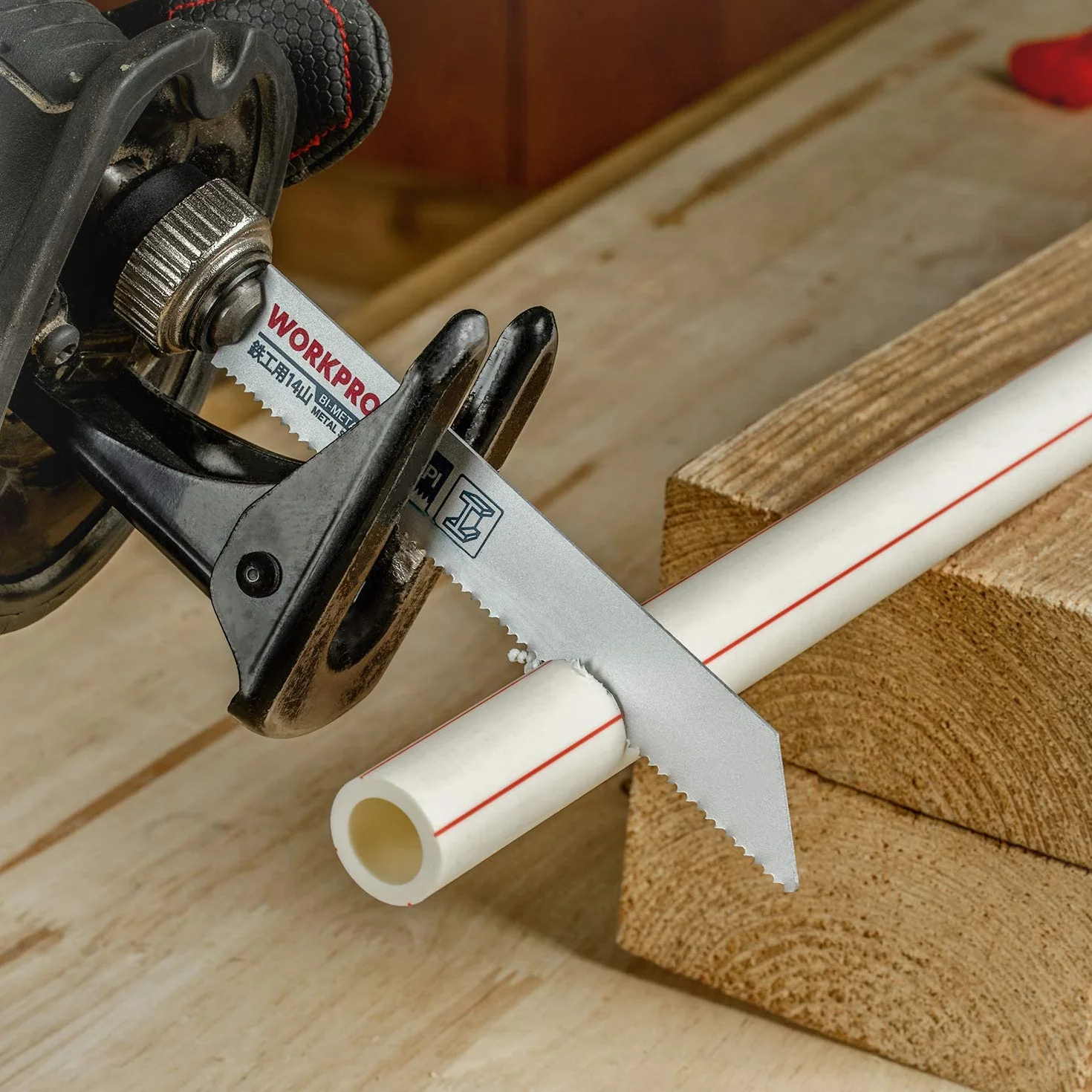 WORKPRO Hojas de Sierra Sable 10 piezas, Cuchillas para Madera y Metal, 150mm 230mm, 6/10/14/18 TPI, con Caja Plástica