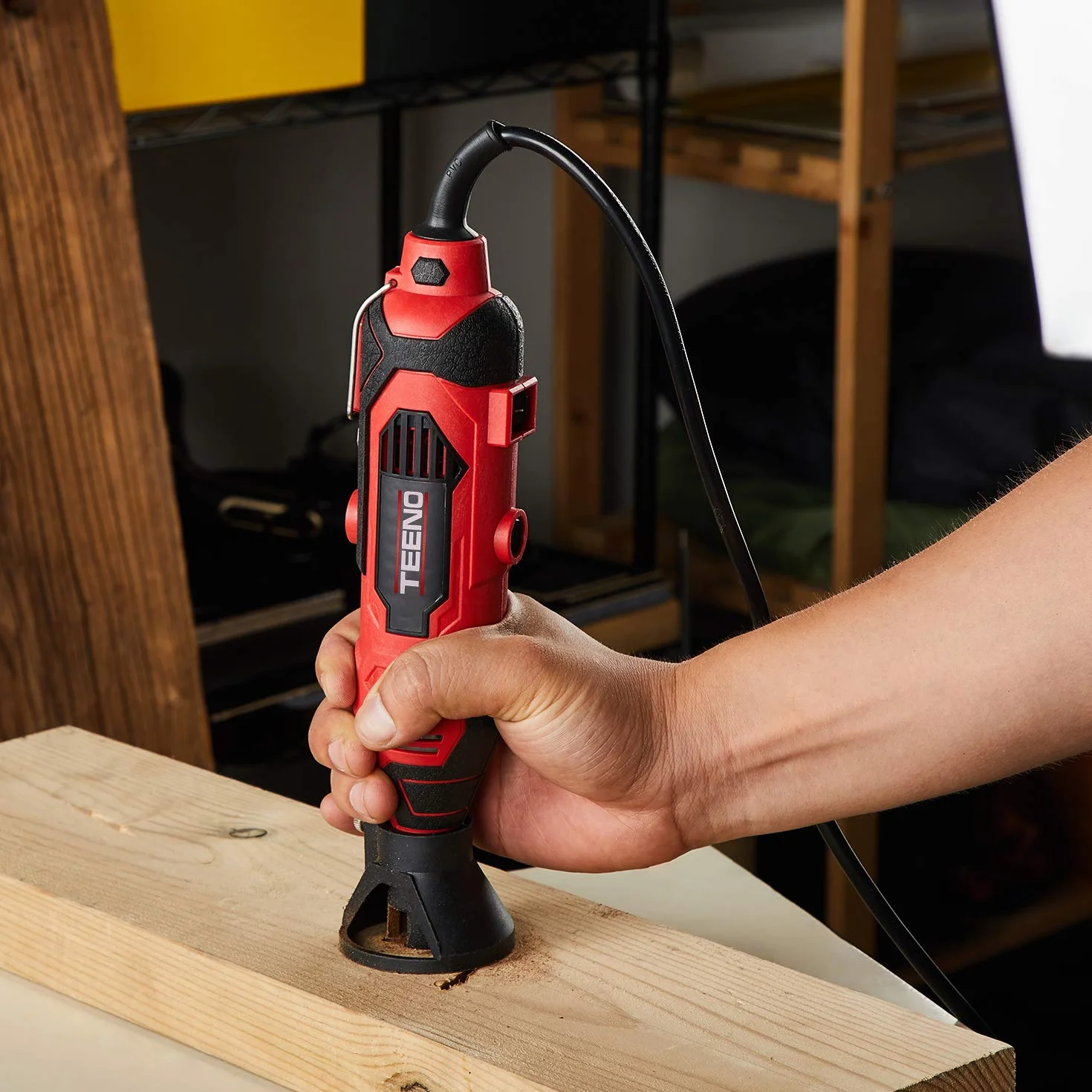 TEENO Multiherramienta 135W, Juego de 1 herramienta y 80 accesorios, Mini amoladora eléctrica 10.000 a 33.000 rpm, Herramienta Rotativa con velocidad variable para grabar, cortar, taladrar