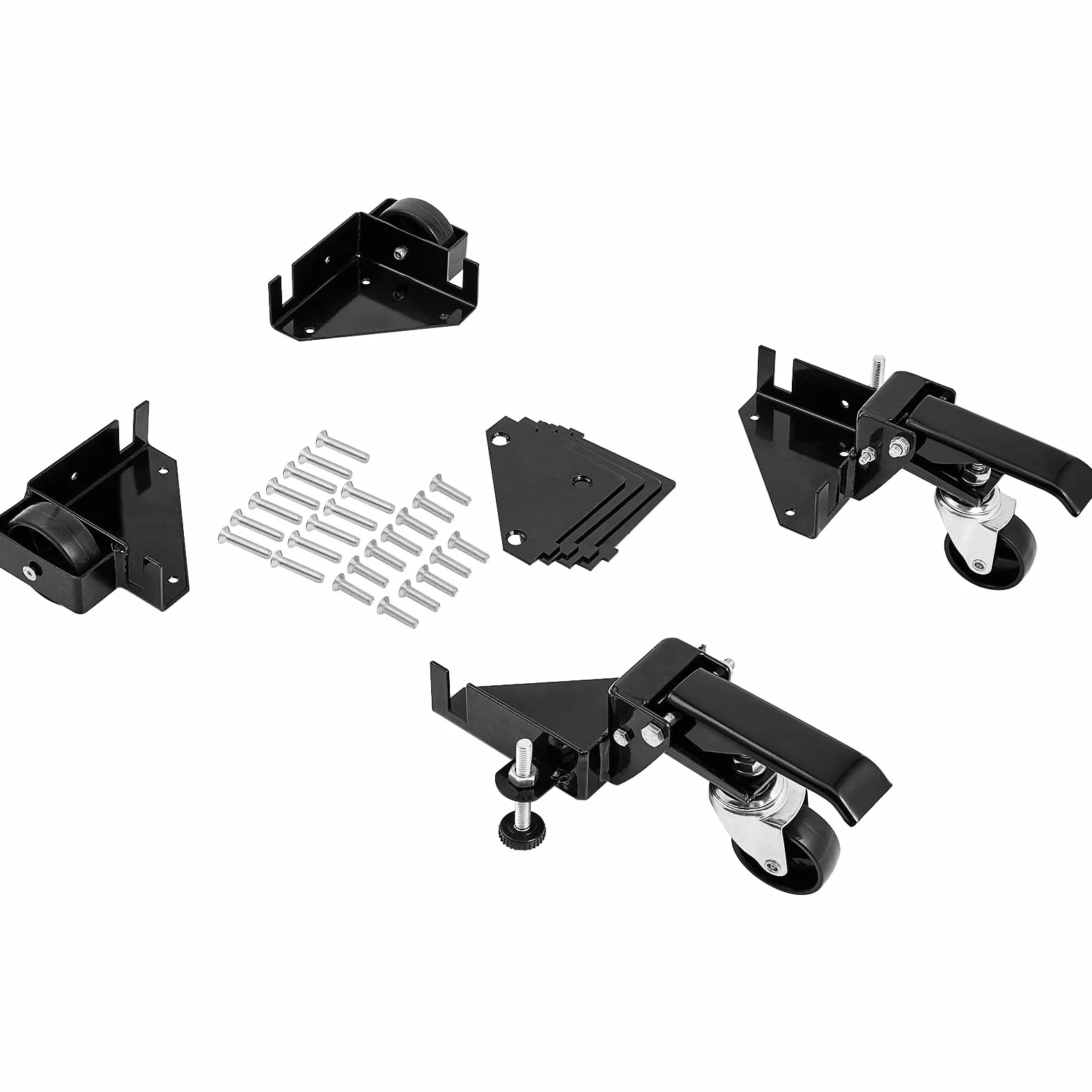 VEVOR Base Móvil de Capacidad de 181,4 kg Ajustable de 241,3x241,3mm hasta el Infinito Soporte de Base Móvil Universal Resistente con Ruedas Giratorias para Equipos de Carpintería, Muebles, Máquinas