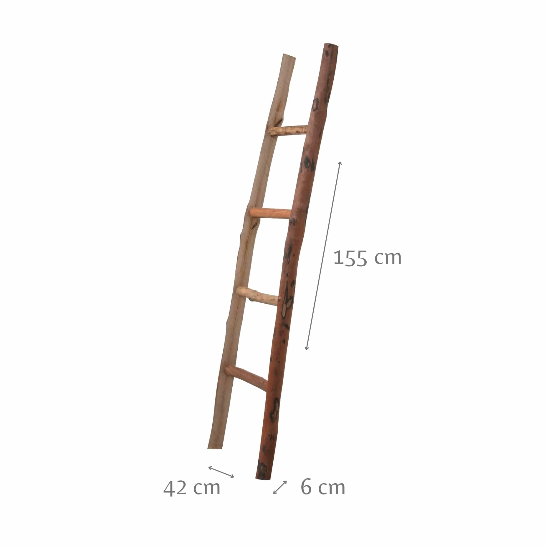 Biscottini Toalleros de baño sin Taladro 155x6x42 cm - Escalera Madera para Dormitorio - Toalleros de baño de pie - Perchero de pie