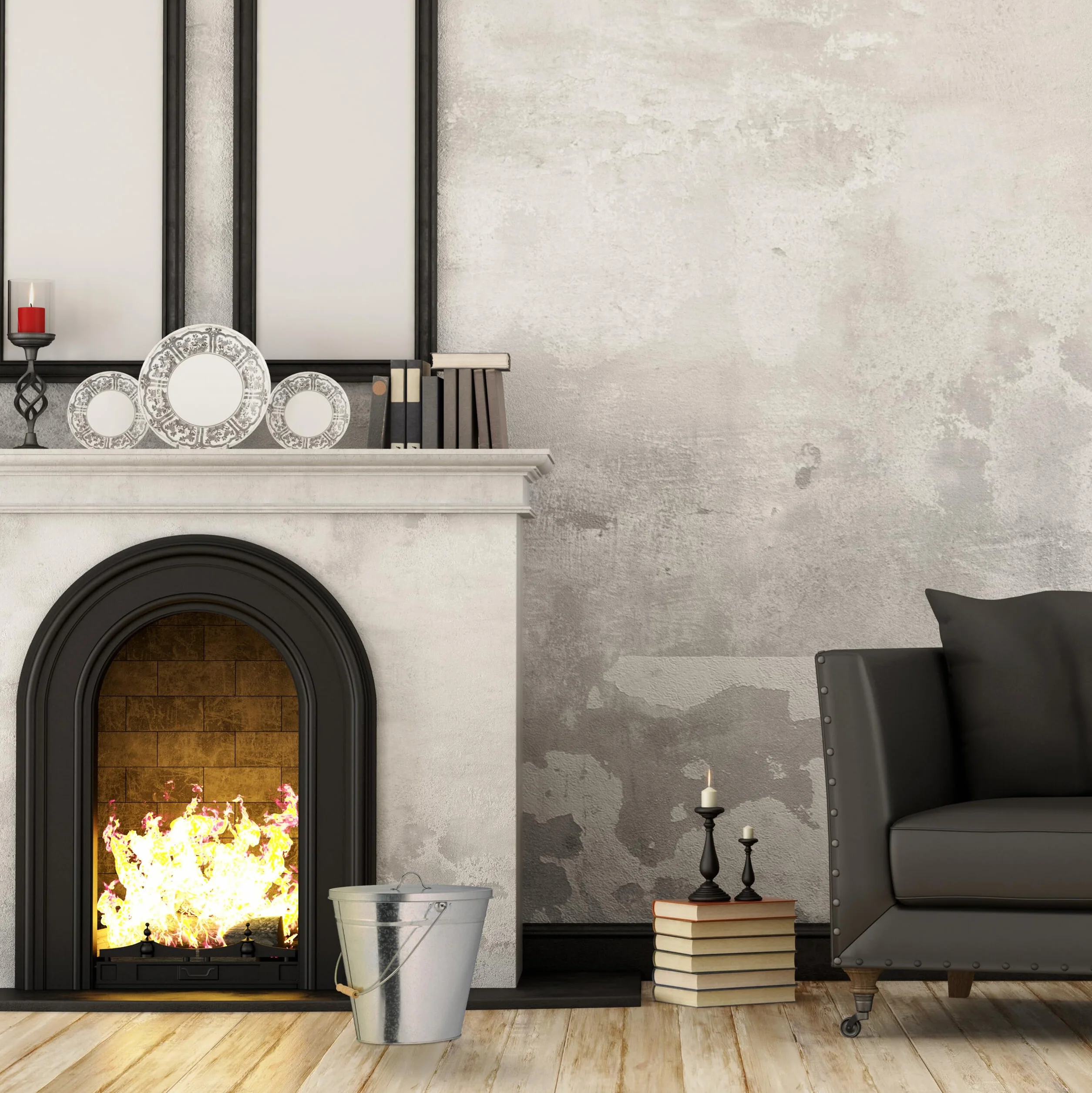 Relaxdays Cubo Cenizas con Tapa, 22 L, Accesorio Chimenea, Estufa, con Asa, Carbón y Ceniza, Acero Galvanizado, Plateado