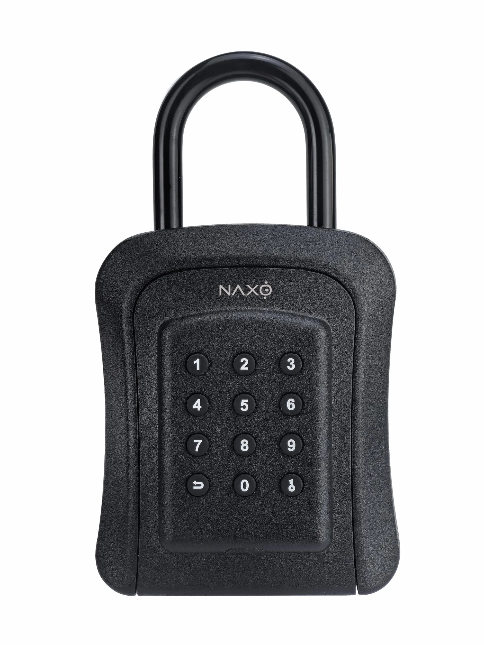 NAXO XOB EU Caja de Seguridad para Llaves, Cerradura Inteligente, Armario, Pared, Negro, Caja Fuerte Llavero, Porta Llaves, Exterior Digital Bluetooth Codigo Pin WiFi Requiere Pasarela Puente WiFi