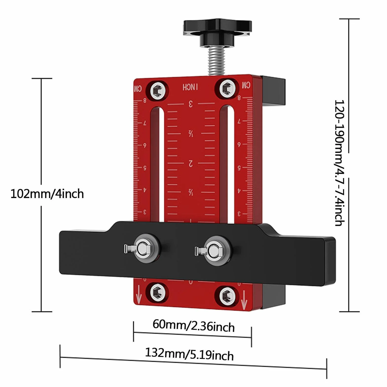 Cabinet Handle Jig, Adjustable Handle Jig, Aluminium Alloy Cabinet Handle Handle Template Tool, Portable Cabinet Hardware Template for Handles, Multifunctional Hardware Fixture Advanced Woodworking
