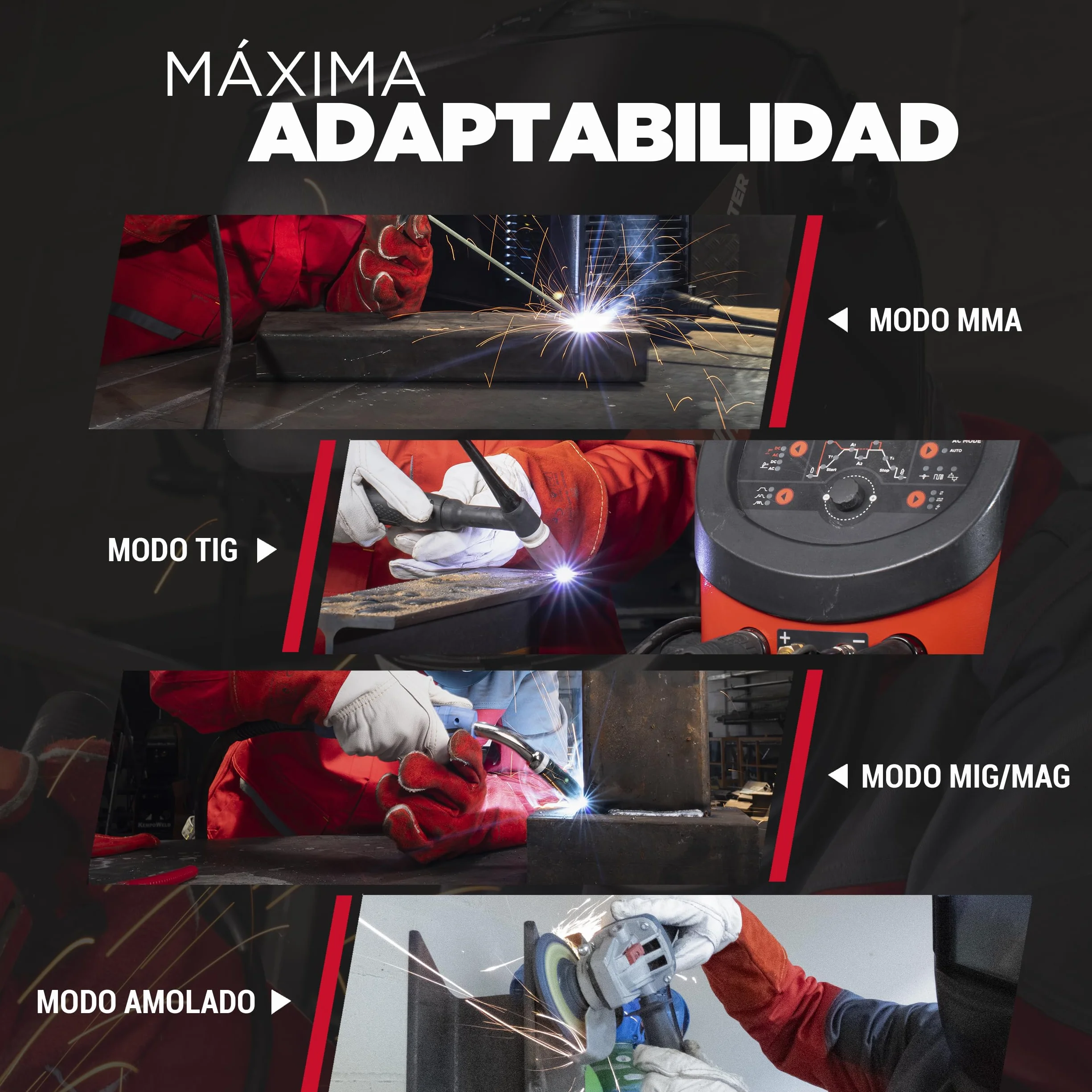 Máscara Electrónica de Soldadura, SOLTER OPTIMATIC 45, Auto Oscurecimiento DIN 4/9-13, Filtro Óptico 1/1/1/2, Visión Clara y Precisa, Arnés Ergonómico Ligero y Ajustable, Compatible con MIG/MAG y TIG.