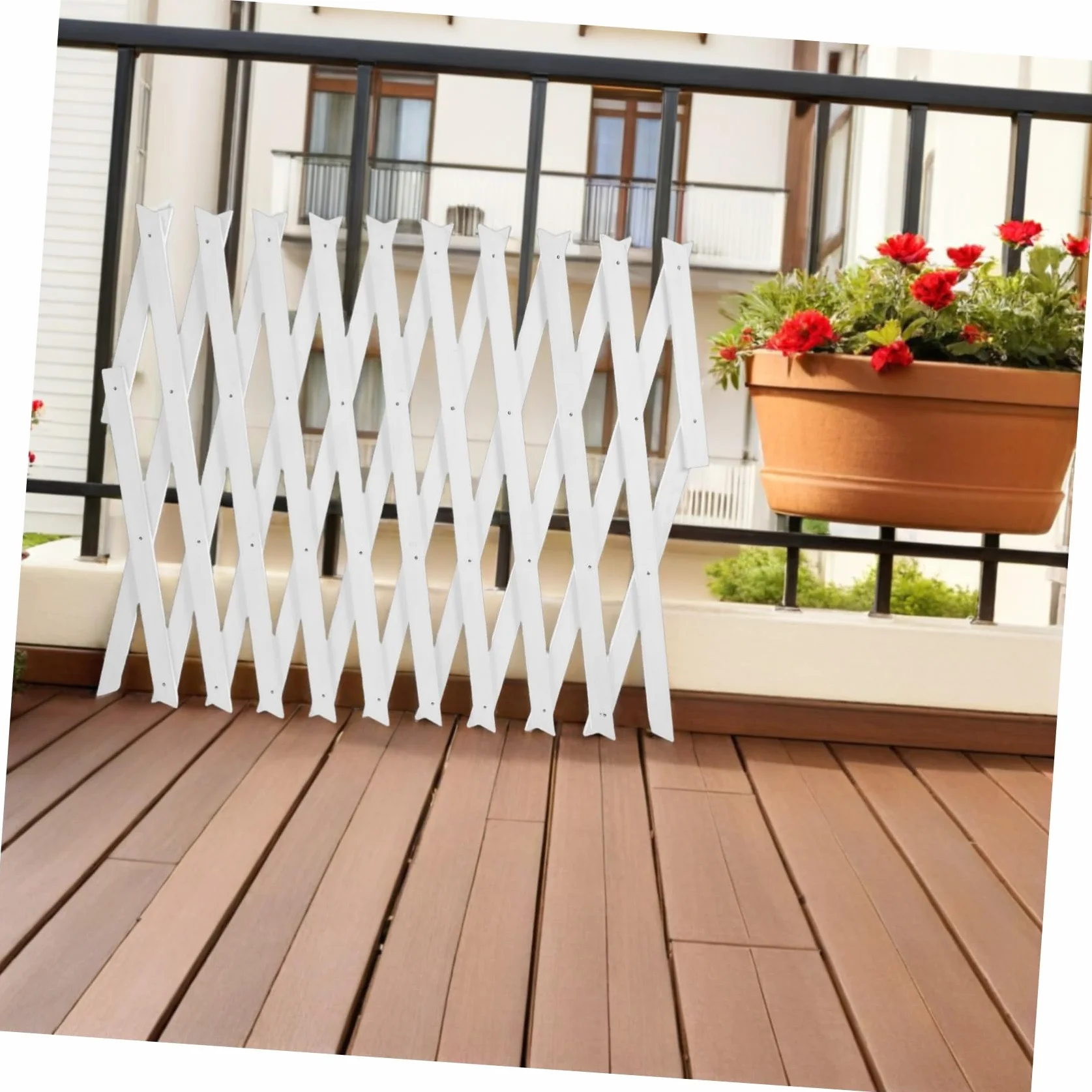 SUPVOX de Madera Ajustable Valla de Color para Plantas Trepadoras Diseño Elegante y Extensible para Interior Montaje en Pared para Jardín o Terraza