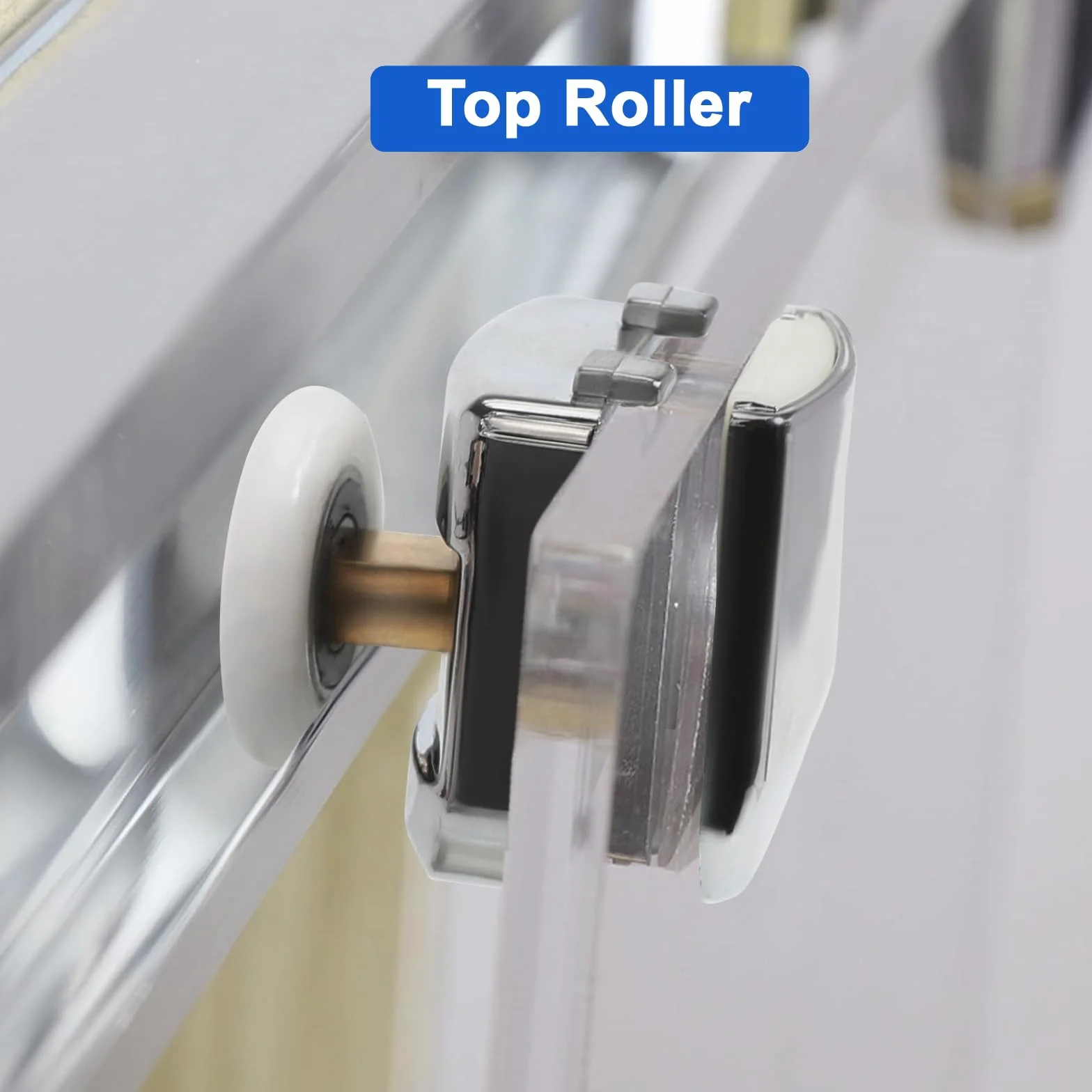 Rodillos para Puertas de Ducha Rodamientos Mampara Ducha 23mm Ruedas Mampara Ducha Ruedas Para Puerta de Ducha Para Puerta Corredera De Cristal Baño 4 Piezas