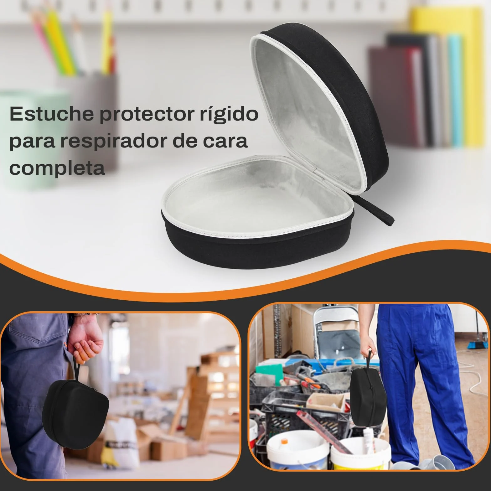 Estuche de viaje rígido para máscara respiratoria facial completa 3M 6700 6800 6900, estuche rígido para máscara respiratoria facial completa serie 6000, bolsa para máscara de gas, bolsa para máscara