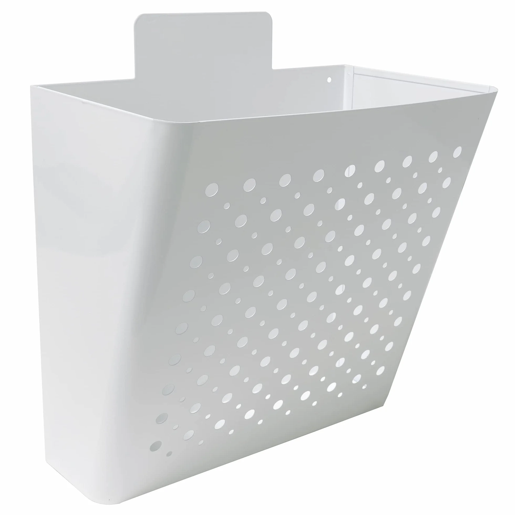 Amig - Cesta de publicidad - Buzón para Publicidad con Rejilla Frontal - Uso exterior - Acero - Blanco - 32 x 36 x 19 cm