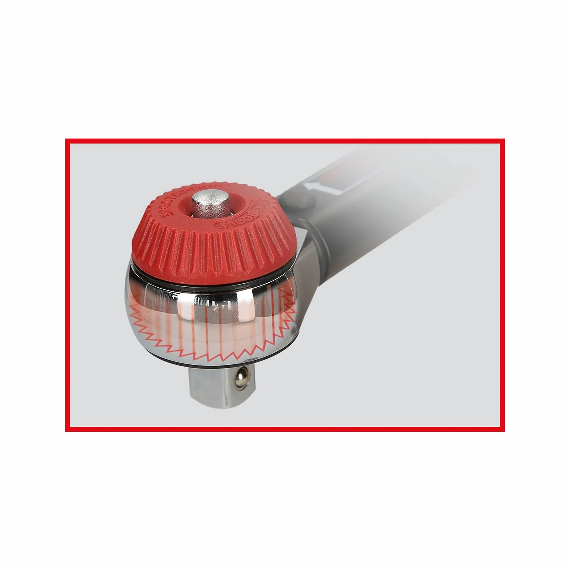 KS Tools 516.1442 1/2" Llave dinamométrica ERGOTORQUE®precision con cabezal de carraca de cambio de posición por mando giratorio 40-200Nm