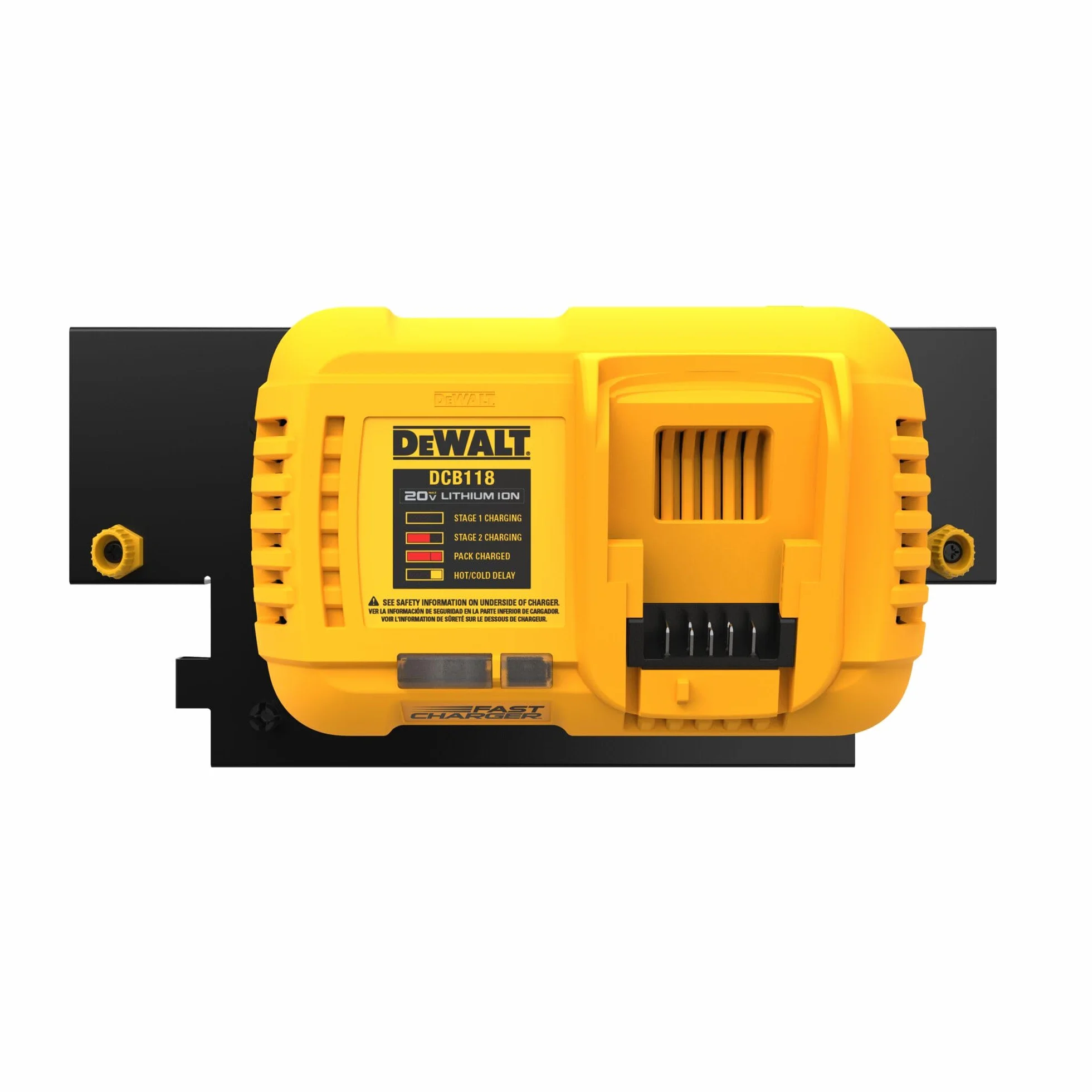 DEWALT Organizador de batería, para cargador de batería, montaje en riel, compatible con sistema de almacenamiento de taller DEWALT (DWST82821)