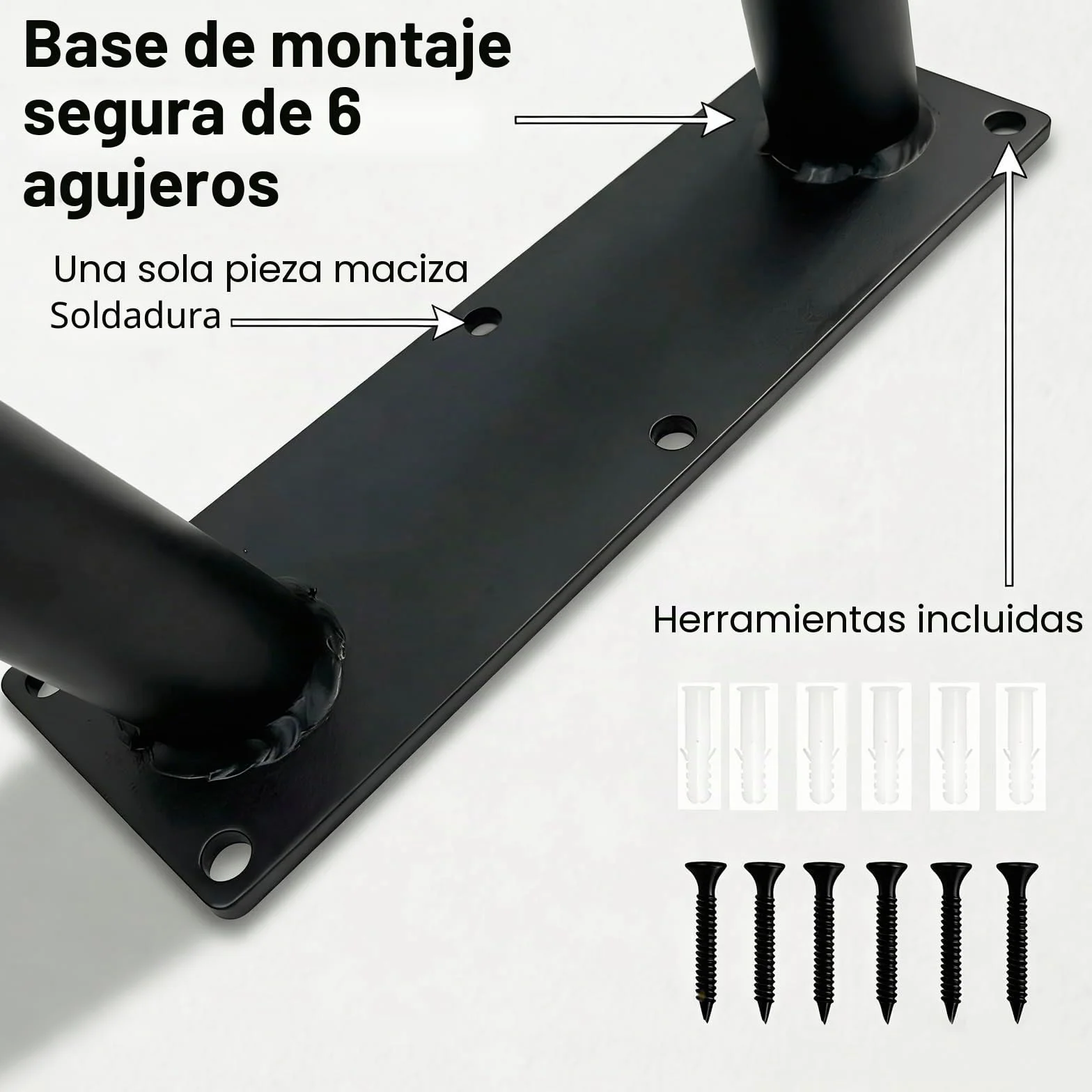 Pasamanos de escalera tipo U, pasamanos para exteriores, instalación montada en la pared, adecuado para 1-2 escalones, baño, proporciona comodidad para la seguridad familiar (longitud 18