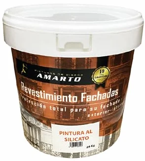 Amarto Pintura al Silicato. Pintura mineral para soportes porosos. (5 Kg.)
