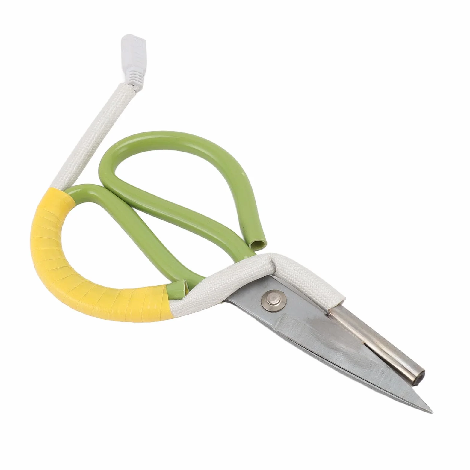 Tijeras para Tubos Calentadas, Tijeras Calefactoras Eléctricas con Hoja de Acero de 220 V para la Industria de la Confección Electrónica (Enchufe europeo AC220V 8A)