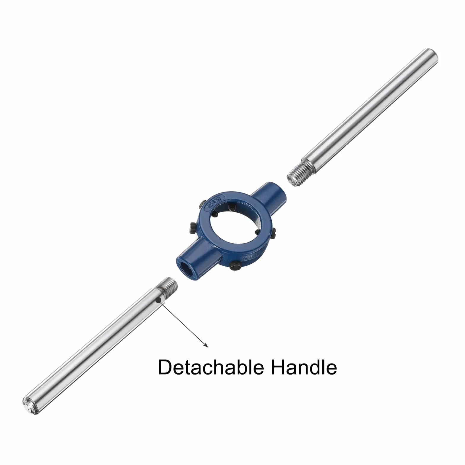 QUARKZMAN Manija de Llave de Troquel Redondo Ajustable de 45 mm (1.77") para Reparación de Roscas de Pernos (Ajuste de Troqueles Métricos M16-M20 / Troqueles de 45 mm de Diámetro Exterior)