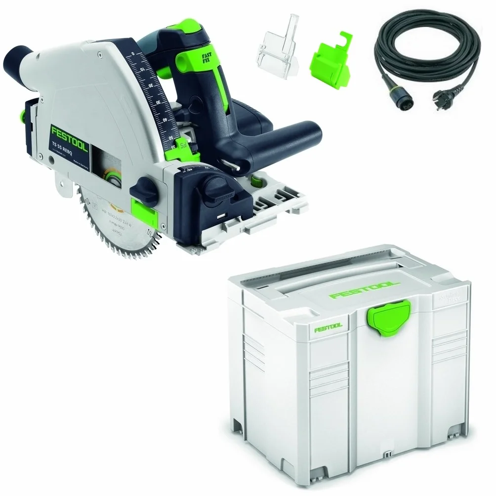 Festool 561551 TS 55 R Sierra de inmersión con Elektonik, Azul / Blanco