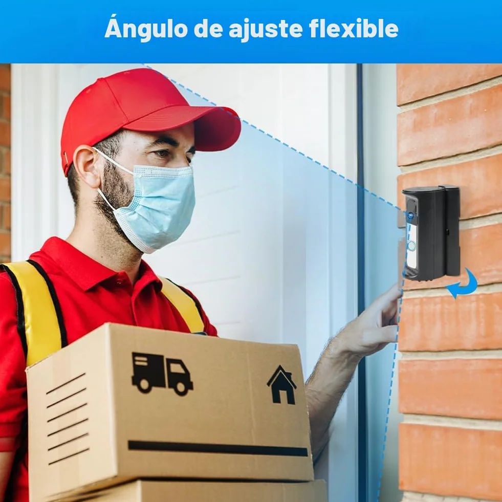 Timbre de la Puerta de Soporte, Video Timbre de la Puerta de Soporte, Timbre de la Esquina Adaptador, Compatible con Video Doorbell Wired Pro2 Plus/3/2/1