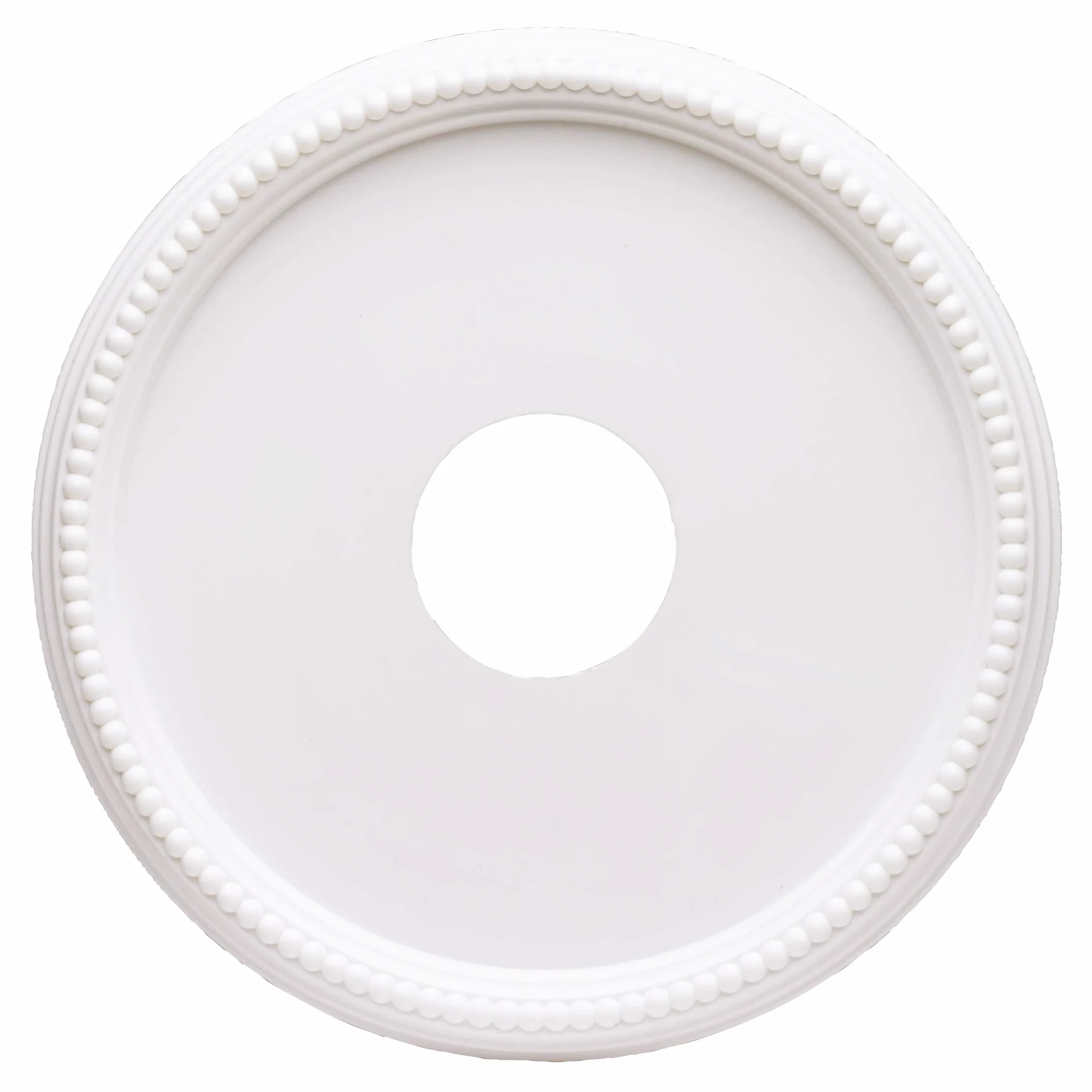 Rosetón para techo 40 cm blanco borde de cuentas