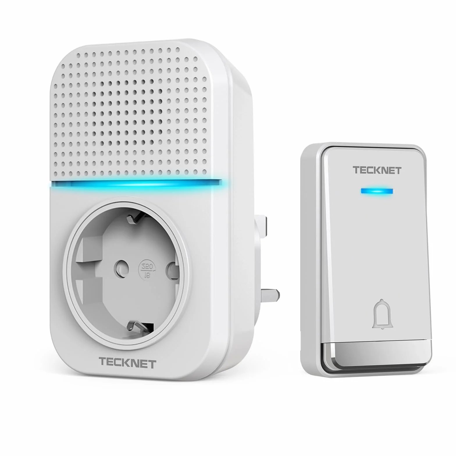 TECKNET Timbre Inalámbrico Impermeable para Puerta, 60 Melodías, 400M Distancia, 5 Niveles Volumen