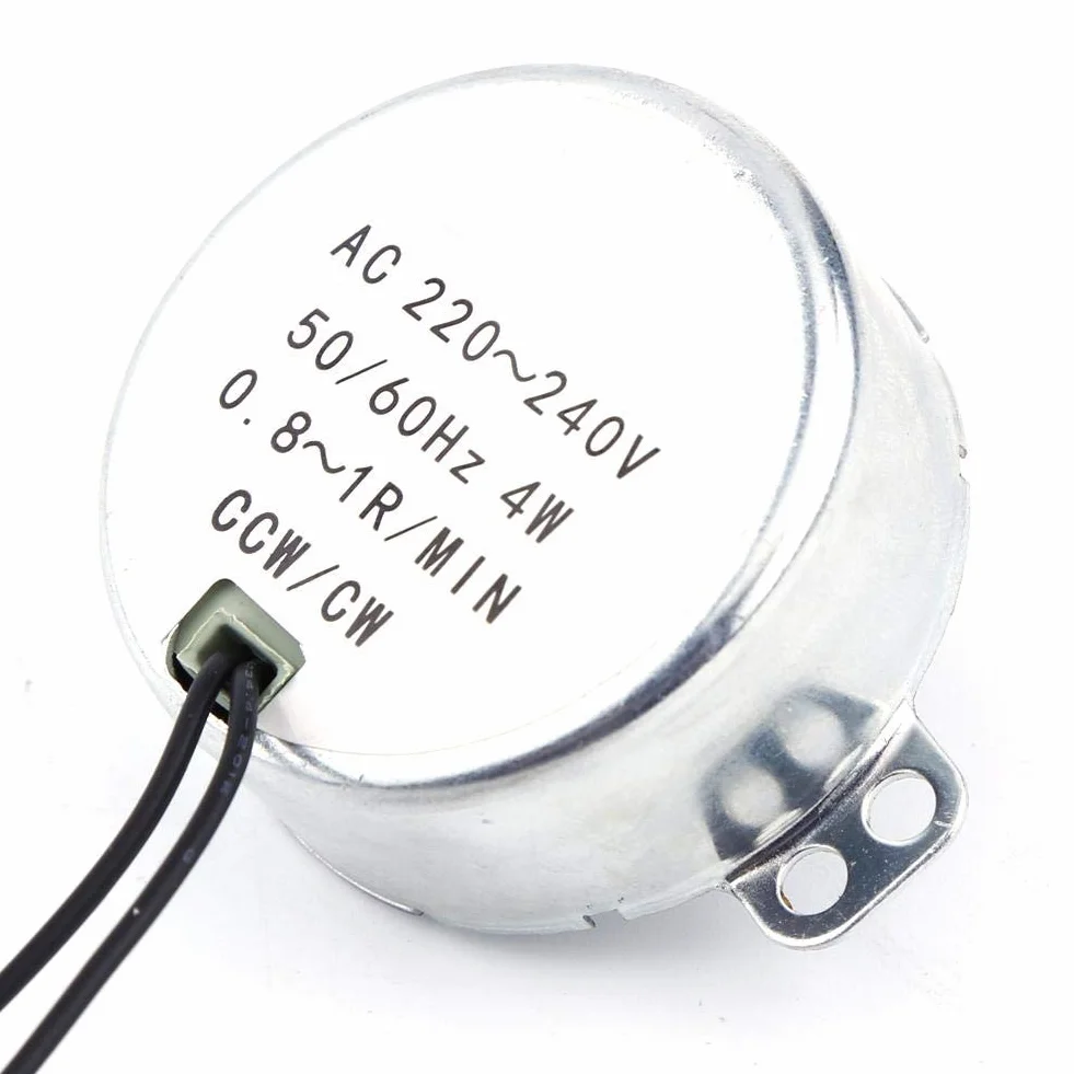 Synchronmotor 4W 220-240V AC 50/60Hz Drehbar Getriebemotor 0,8-1 RPM CW/CCW Antriebsmotor