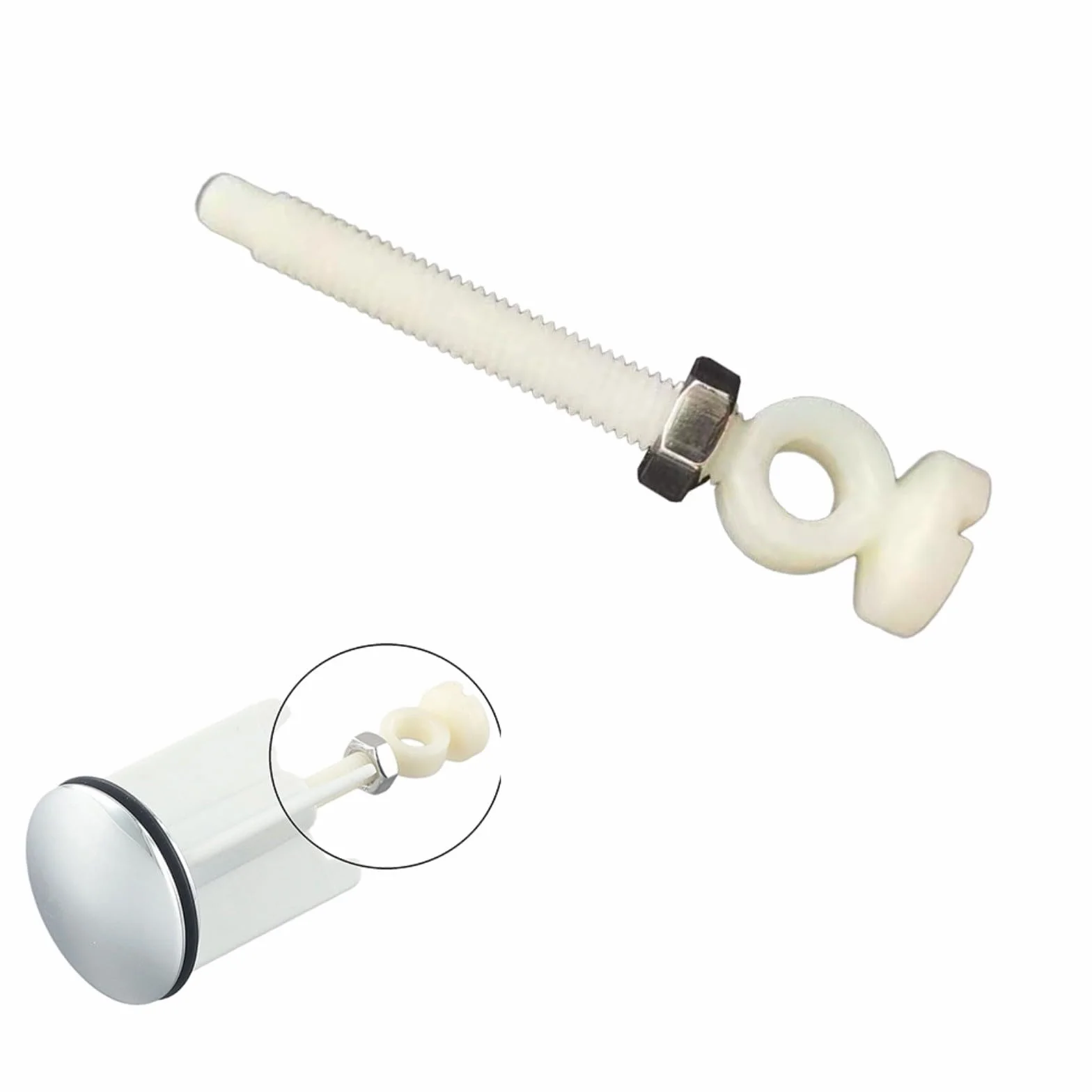 Tapón de drenaje de botón pulsador para fregadero de baño (62 mm)