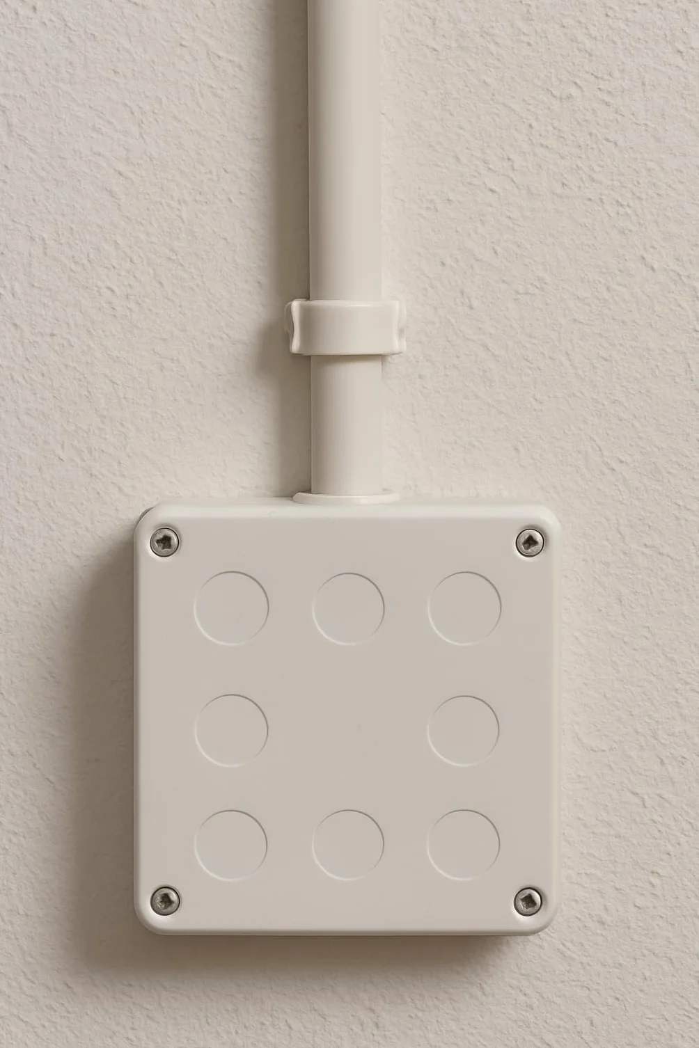 Tubo de cable rígido de PVC de 20 mm (M20) – 20 m de tubo de instalación con manguito, retardante de llama, para montaje en superficie, color blanco