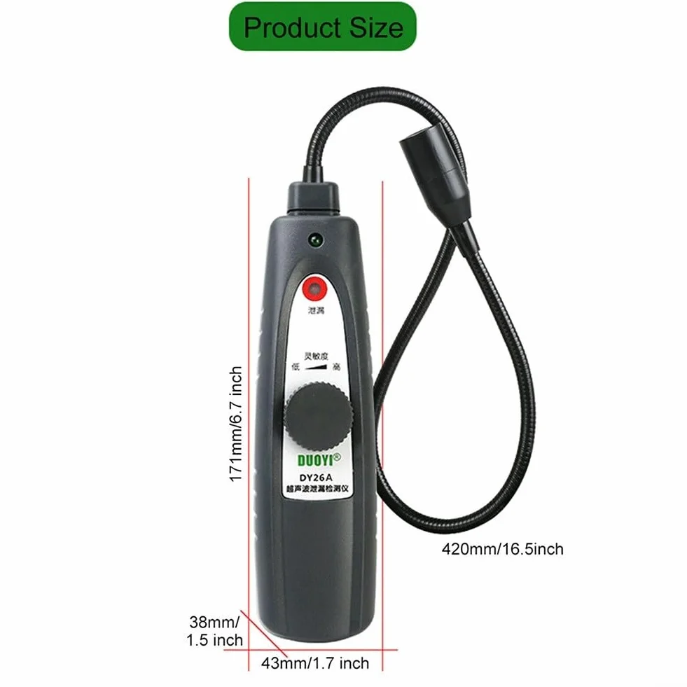 Detector de fugas de vacío ultrasónico para HVAC y automoción, detector de fugas, medidor de fugas de presión de aire, agua, gas, herramienta de diagnóstico de vacío