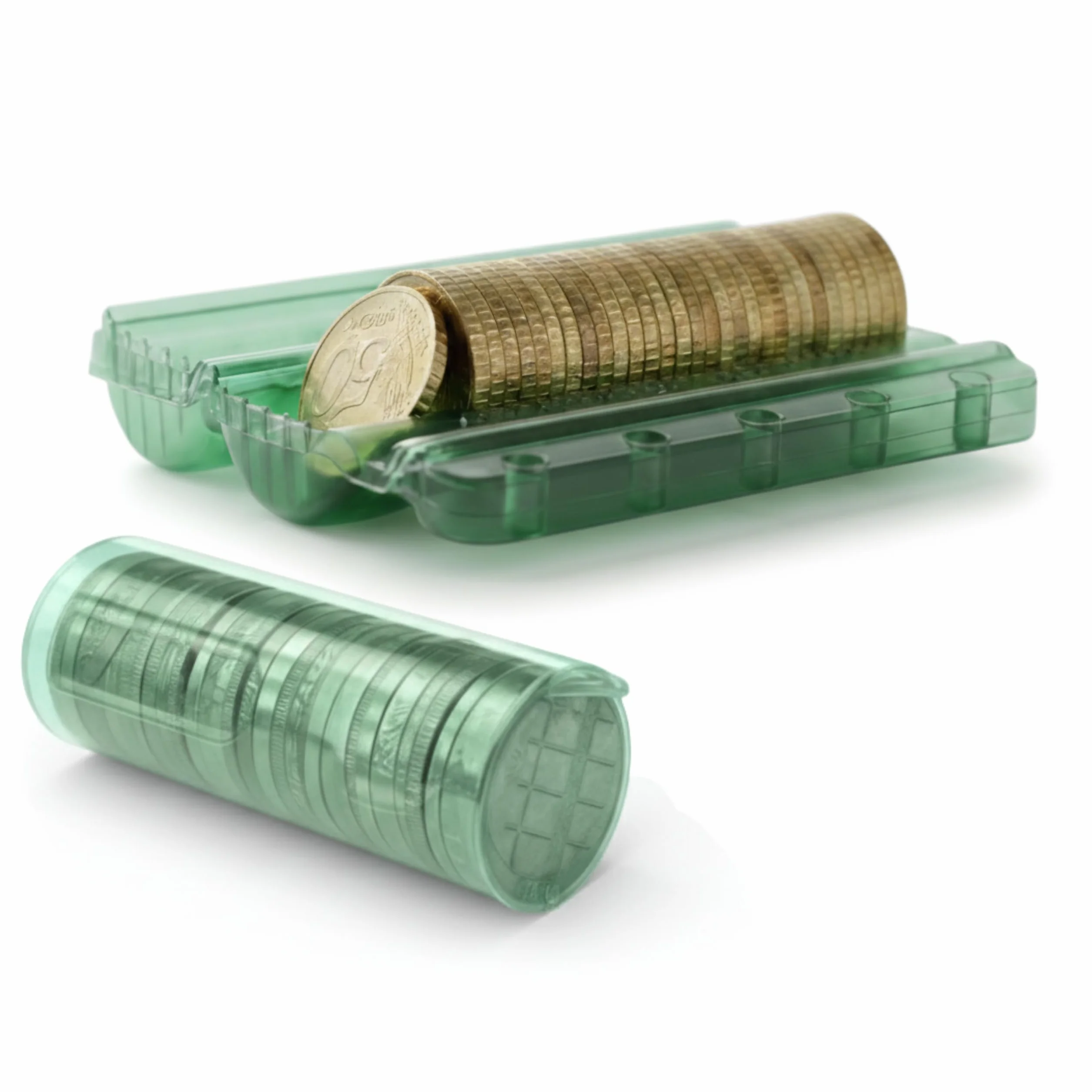 Blister Monedas 50 Centimos Homologado Pack 100 - Contador Clasificador Monedas Organizador Cartuchos Porta Monedas Capacidad 2000 Euros