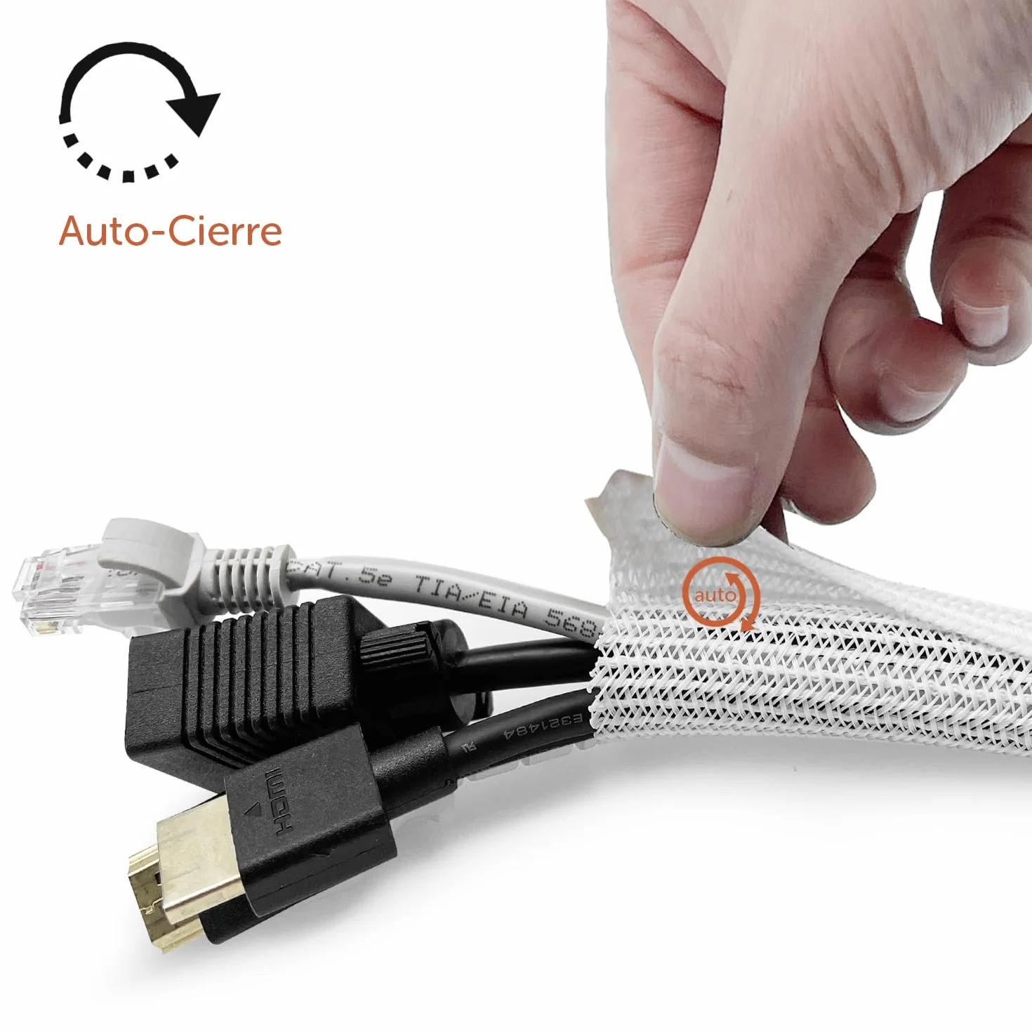 Shinfly 13mm-3m Organizador de Cables, Cubre Cables para TV PC, Blanco