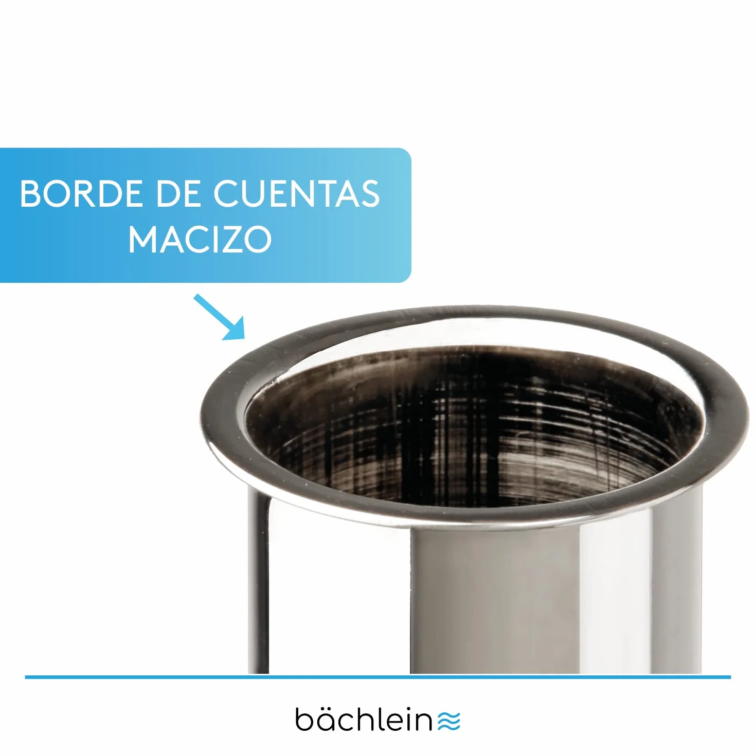 Bächlein Tubo de Inmersión para Sifón Universal 400 mm Cromado