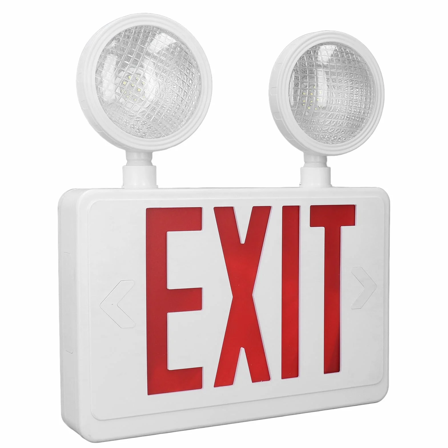 EMUKOEP Luz de Salida de Emergencia LED, Señal de Salida Roja de Luz de Emergencia de Doble Cabezal a Prueba de Agua IP65 para Edificios de Oficinas, Escuelas, Iglesias