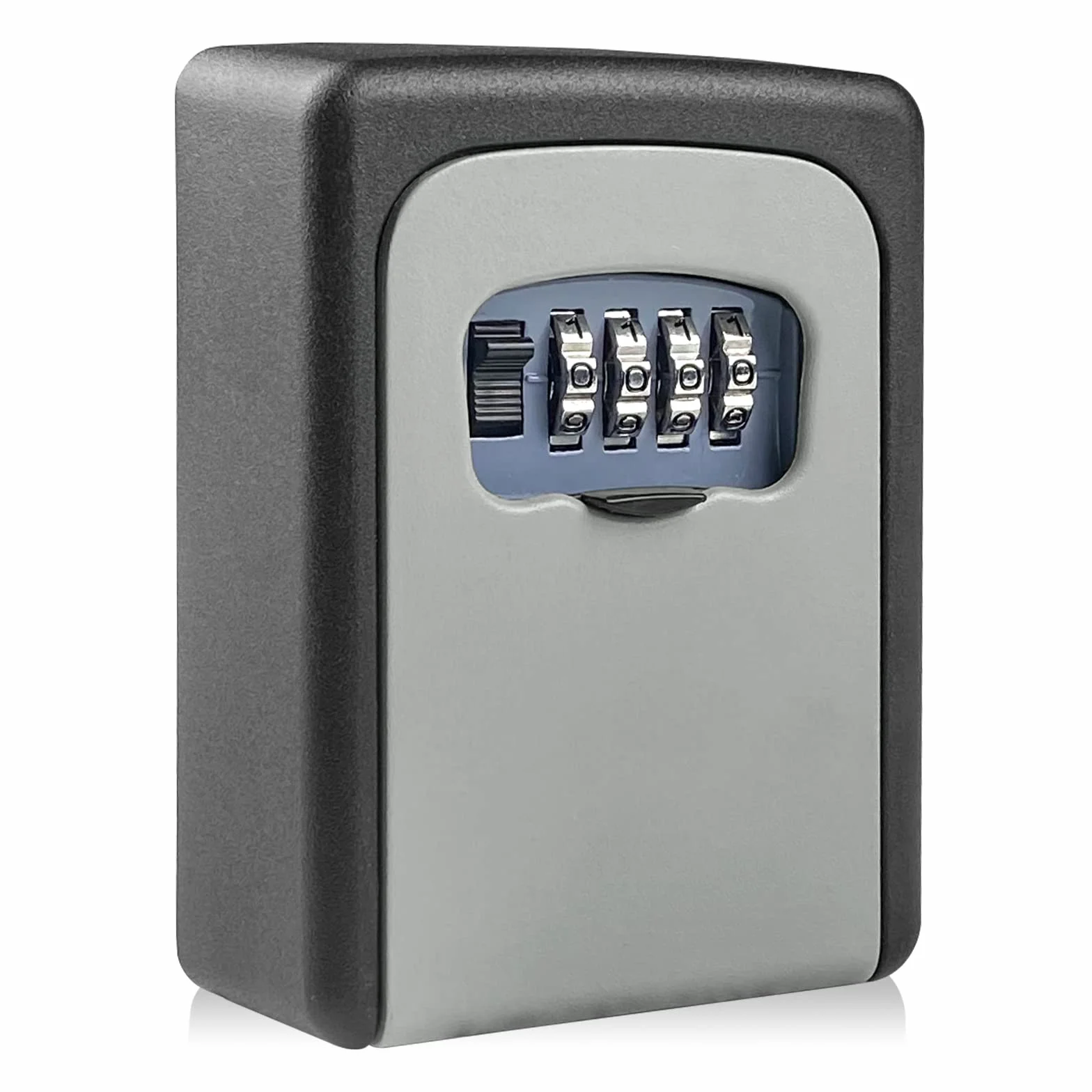 Newpop Caja de Seguridad para Llaves Código 4 Dígitos Impermeable Resistente Corrosión Pared Gris