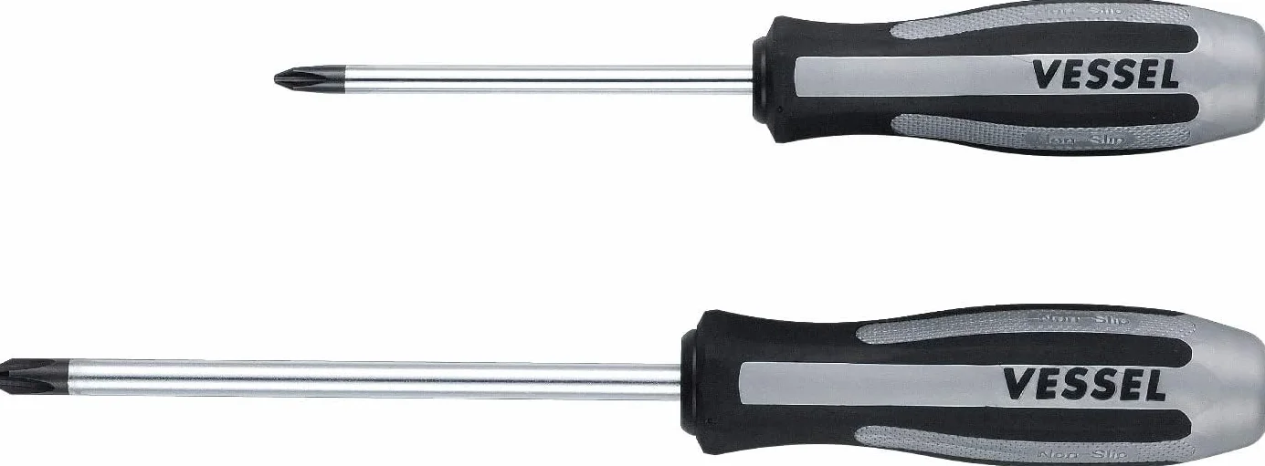 VESSEL 9802SC MEGADORA IMPACTA - Destornillador (2 unidades, 3 x 150 cm)