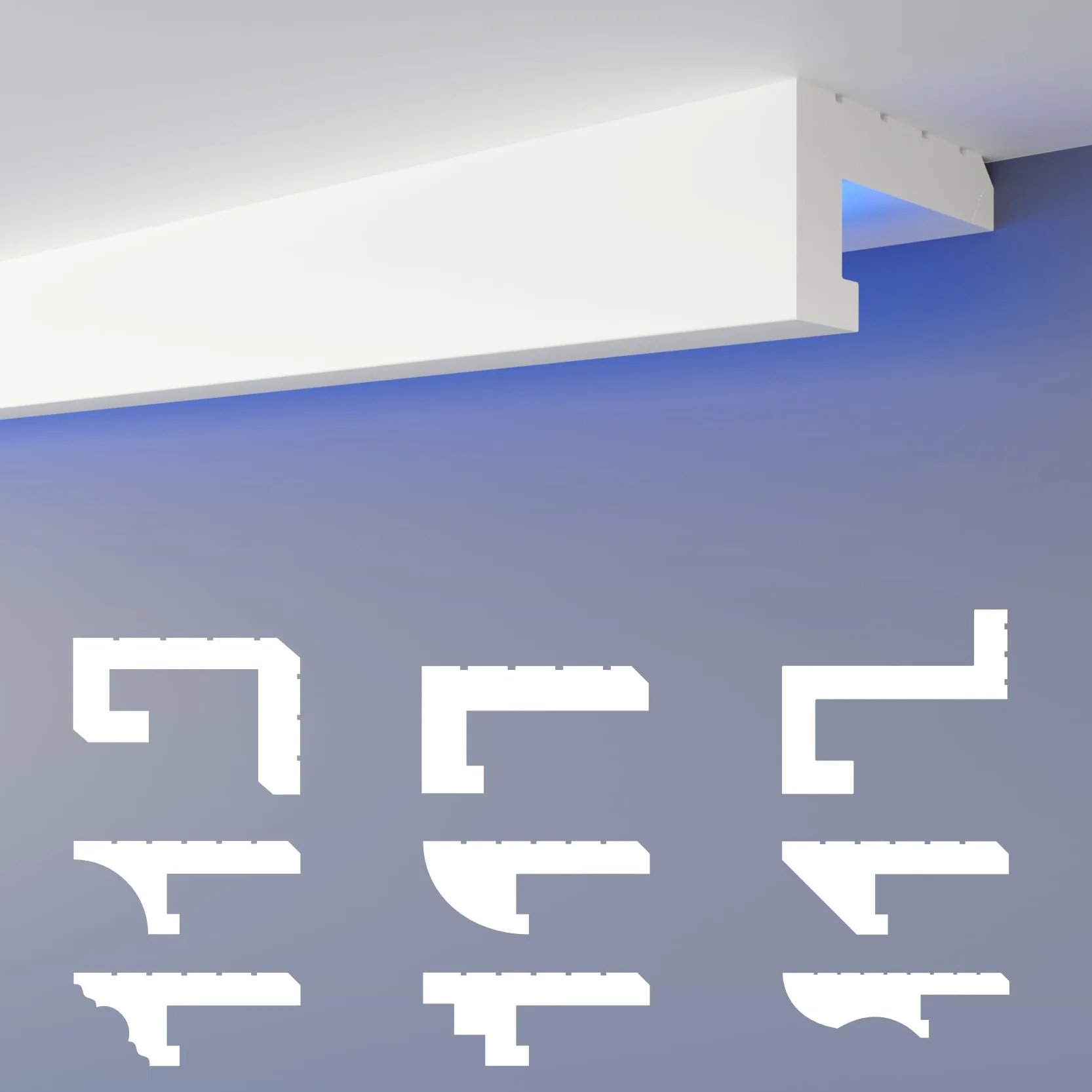 HEXIMO LED Perfil de sombra iluminación indirecta 30,6 Metros HLED 11