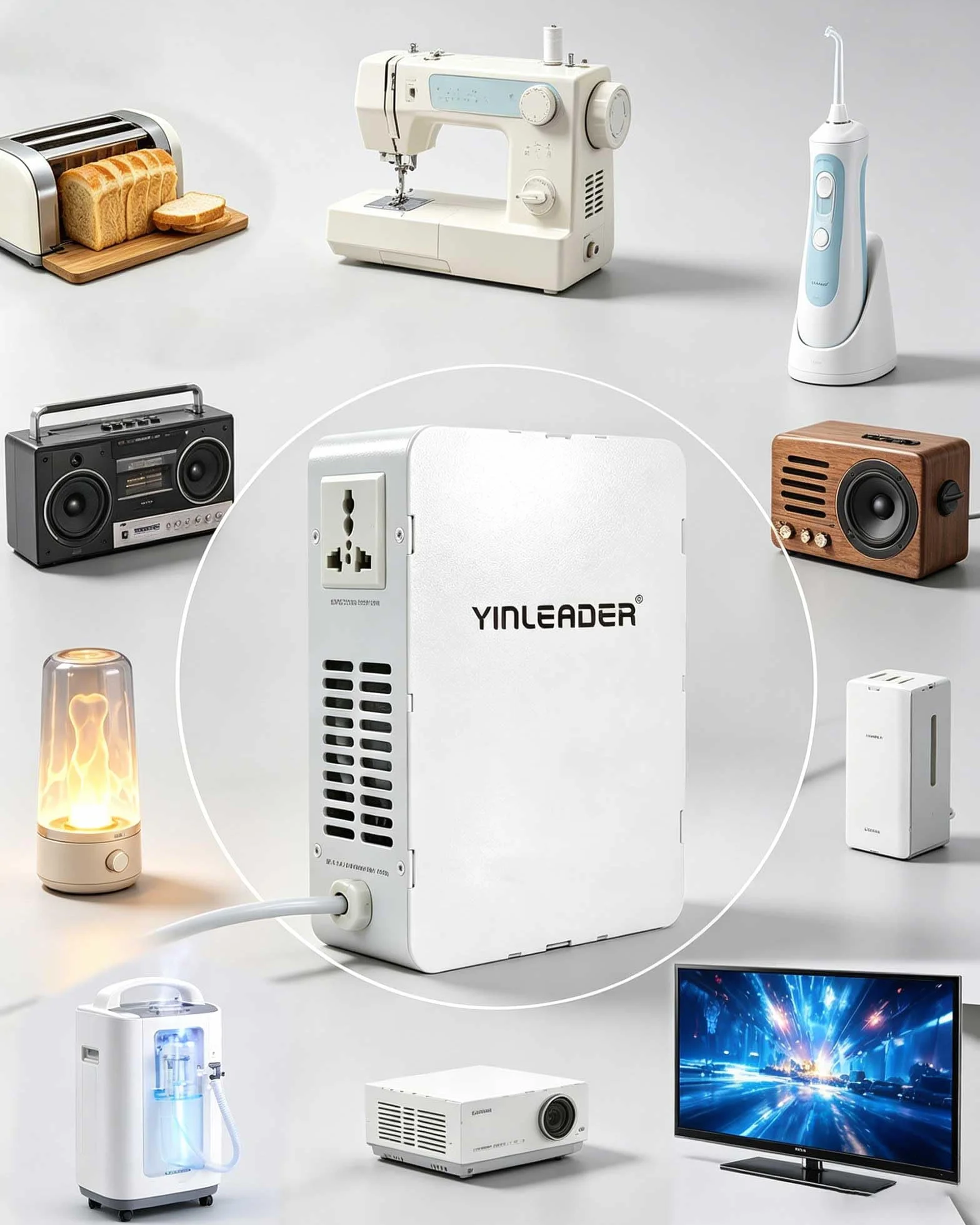 Yinleader Convertidor de voltaje de 110 V a 220 V transformador elevador para usar electrodomésticos pequeños europeos asiáticos de 220/230/240 voltios en Estados Unidos (1000 W)