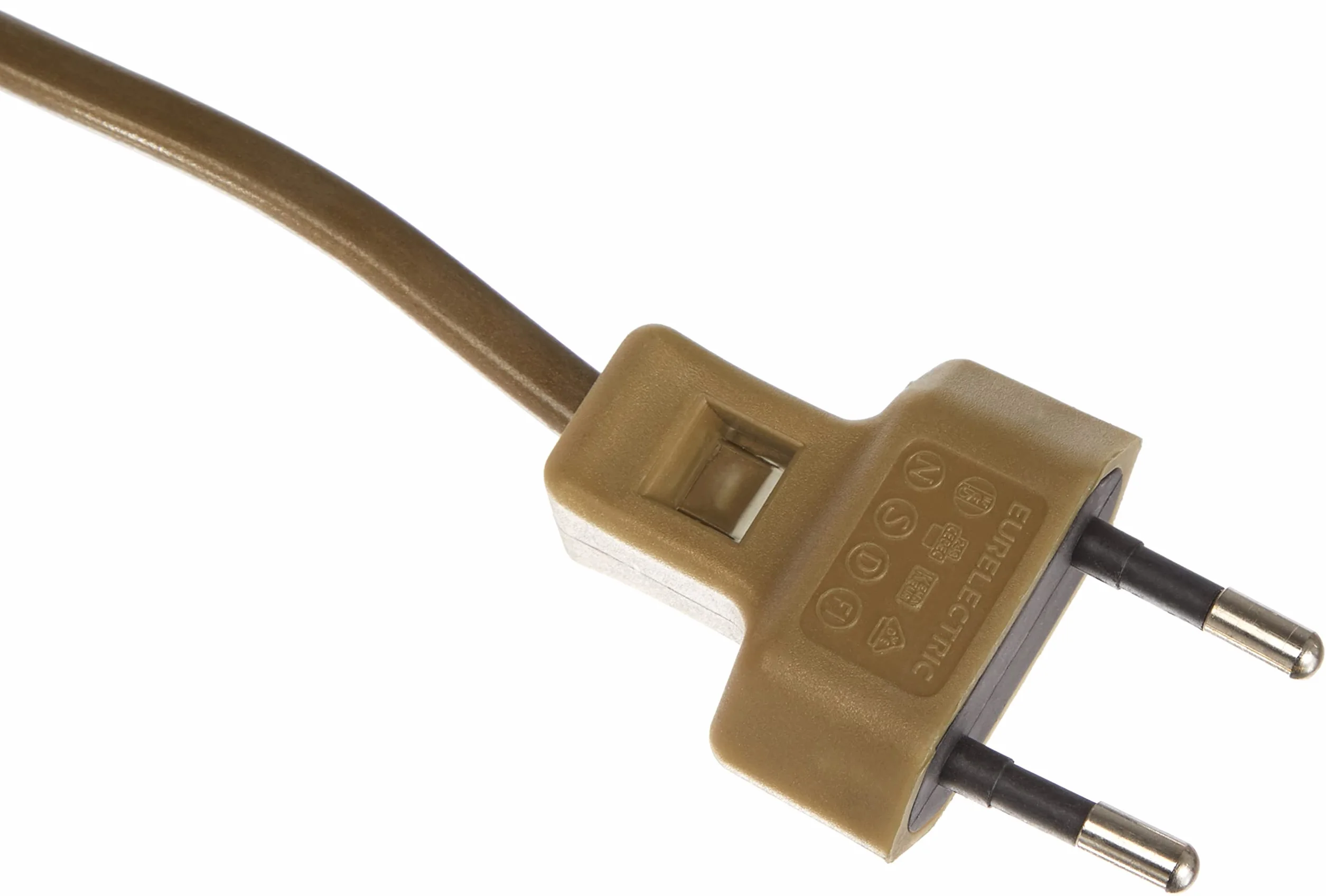Electraline 70528 Kabel z wtyczką i przełącznikiem 1,5 m, złoty