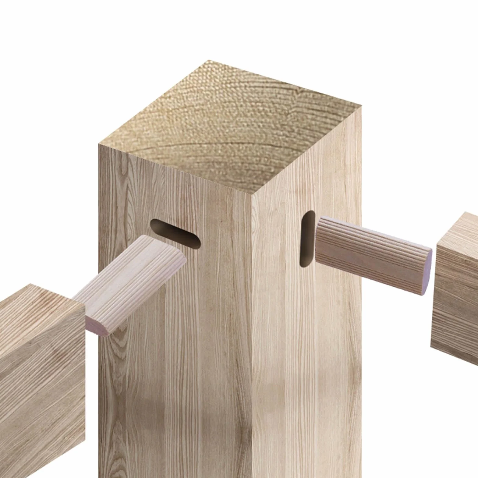 50 uds. Tenones de Madera de Abedul para Empalme 8x40 mm, Piezas para Carpintería y Fabricación de Muebles, Ideal para Ensamblaje de Gabinetes y Posicionamiento Preciso