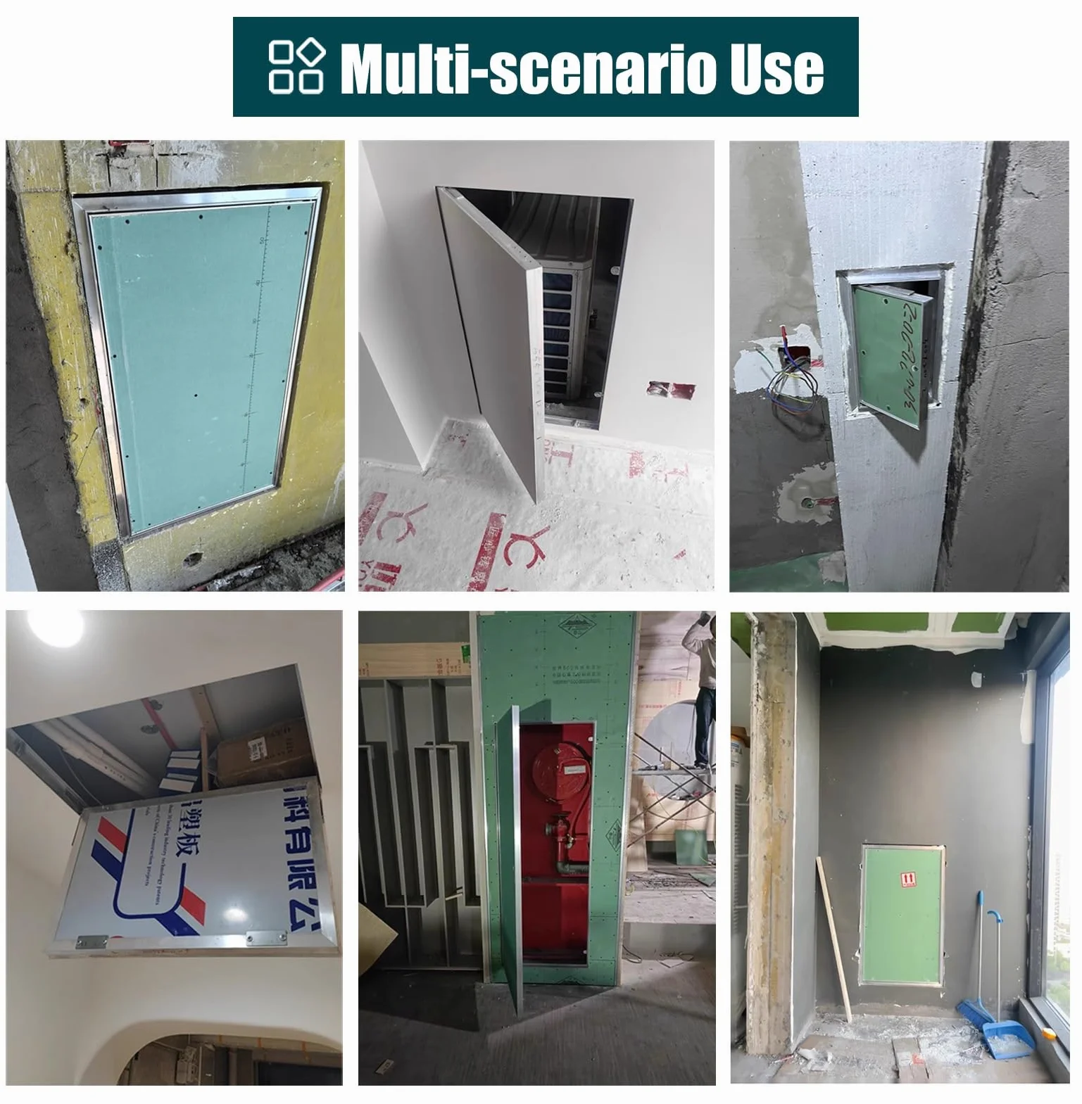ZIMGOD Trampilla Pladur Puerta Empotrada con Panel de Acceso para Paneles de Yeso y Marco Metálico, Placas de Cubierta de Plomería Ocultas para Pared/Techo, Tapa de Registro(18x36in (45x90cm))