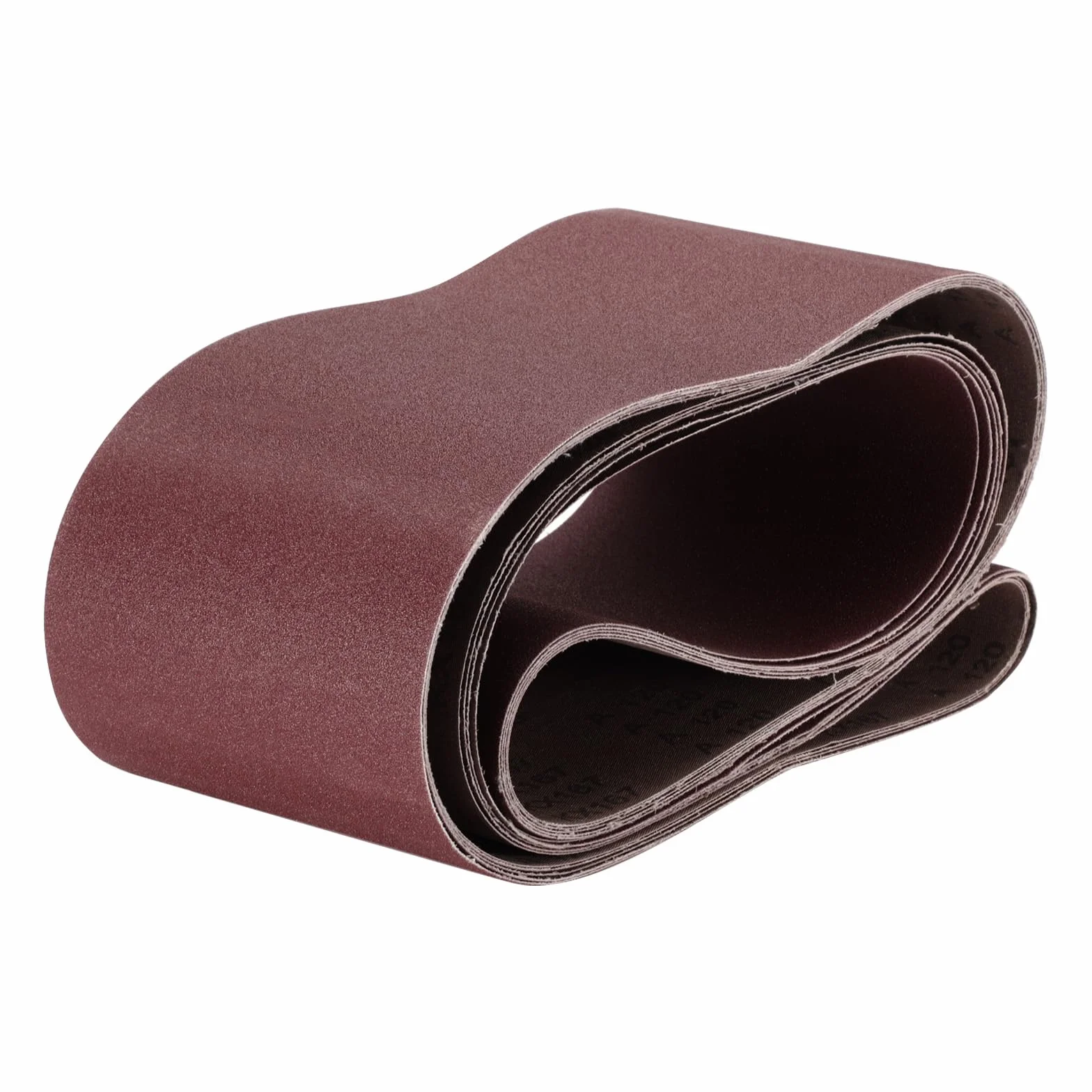 QUARKZMAN 5Pcs De Bandas De Lijado De 6" X 89" Grano 120 Óxido De Aluminio Papel De Lijado Para Pulido Y Desbaste De Metal Y Madera, Color Marrón Rojizo