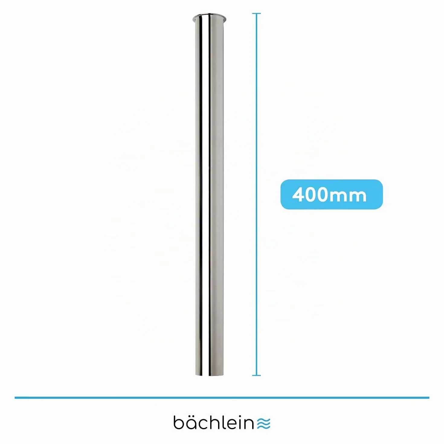 Bächlein Tubo de Inmersión para Sifón Universal 400 mm Cromado