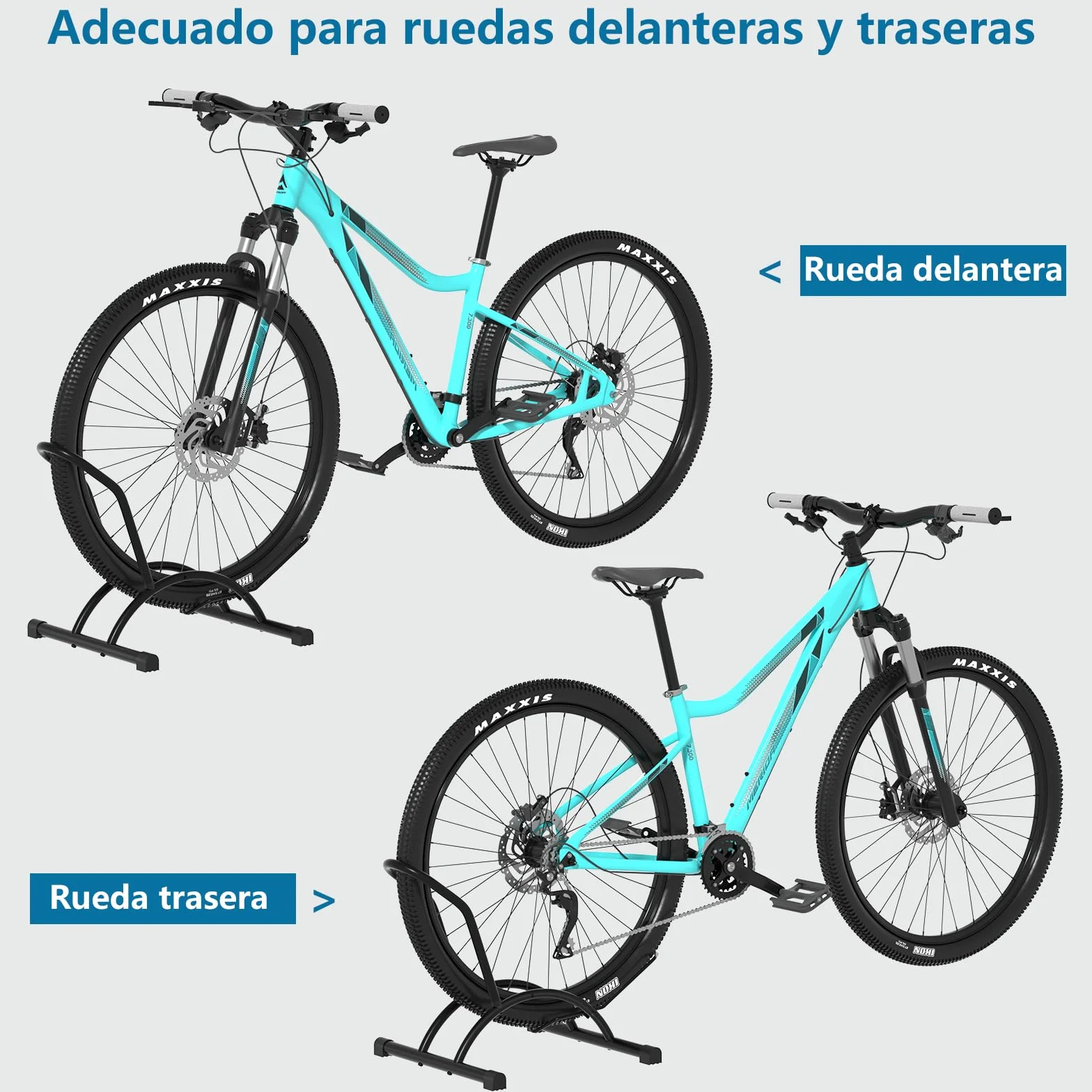 Urban Deco Soporte Bicicleta Suelo, Soporte para Aparcar Aparcamiento para Bicis de Suelo, Caballete Bicicleta Interior y Exterior