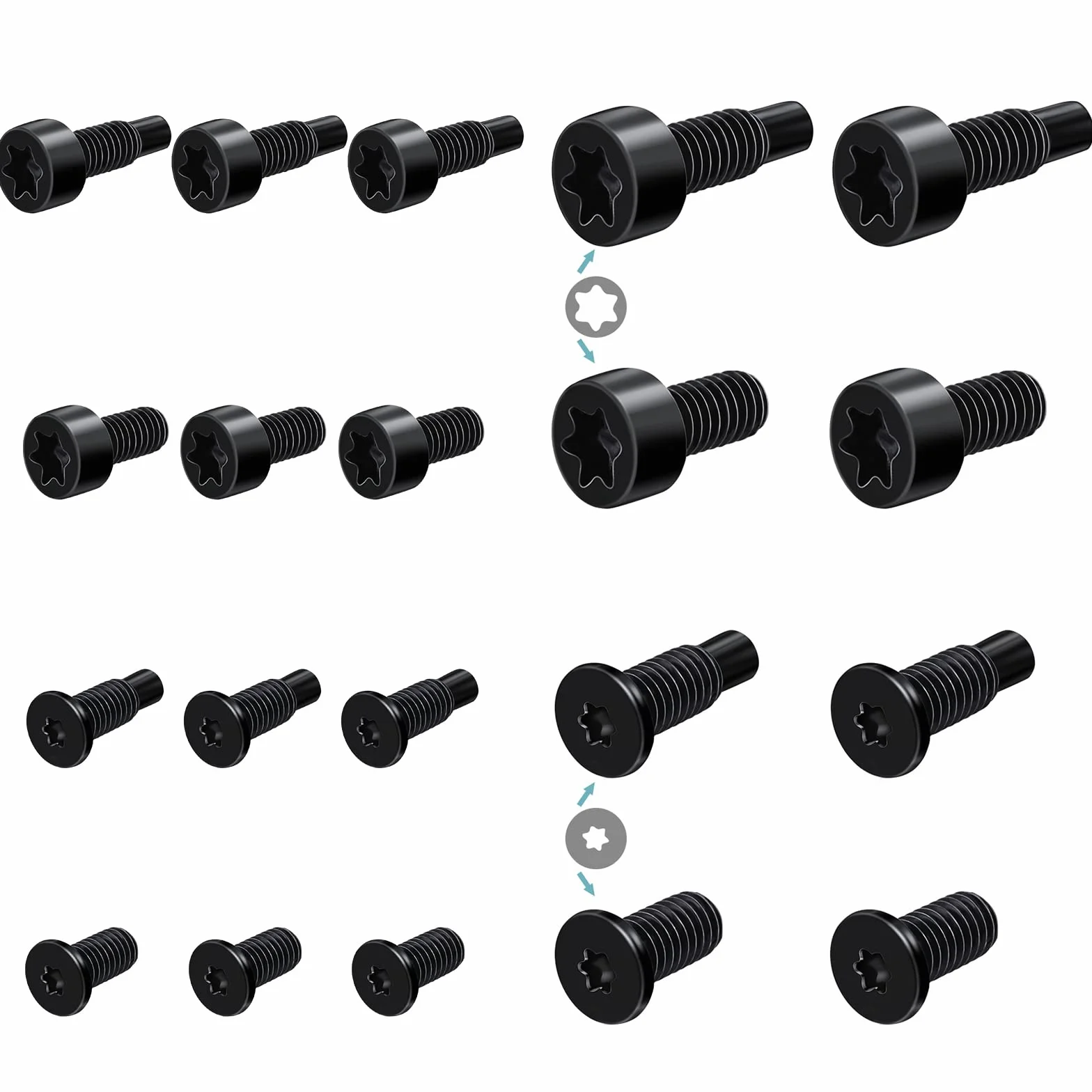Juego de 4/20 tornillos de repuesto para timbre, T5, T16, tornillos de seguridad para timbre, accesorios compatibles con timbre de video, timbre de video 2 (largo/corto)