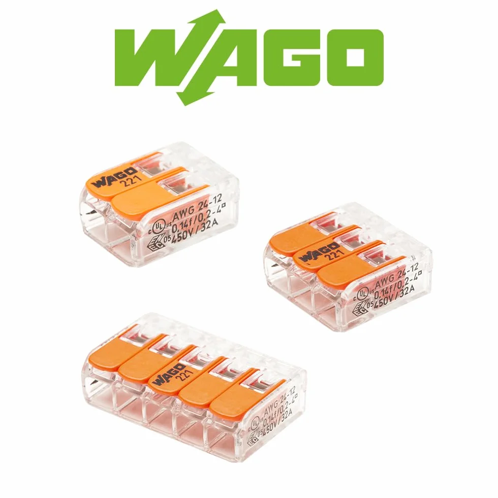 Caja WAGO abigarrada 80 terminales - 20 x 2, 45 x 3 y 15 x 5 Entradas