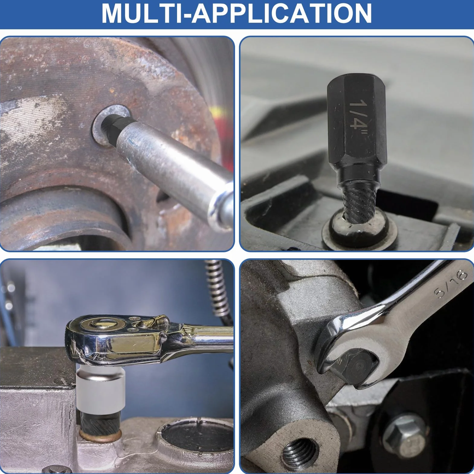 Juego de Extractores de Tornillos Rotos de 25 Piezas, Removedor de Tornillos Roscados de Alta Dureza, Extractor de Pernos Rotos Multifuncional para Eliminar Pernos, Oxidados y