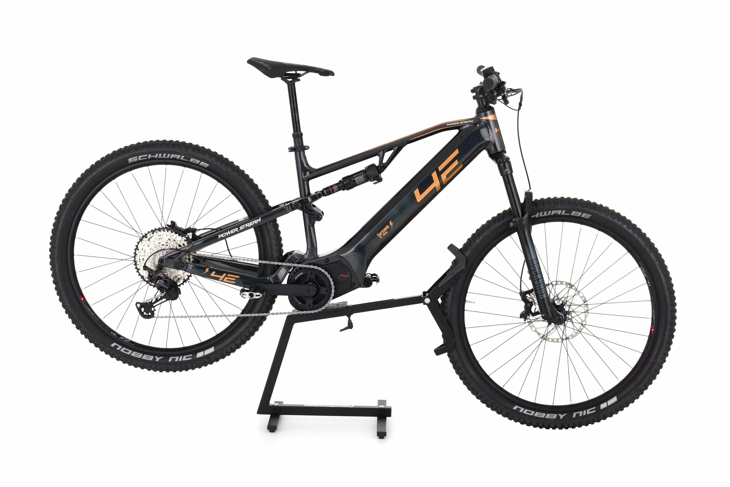 DRAGONWORKS MX Soporte Bicicleta Eléctrica - Soporte Bicicleta para MTB y E-Bike 27,5 - 29”, Rueda Trasera Giratoria para Mantenimiento y Limpieza, Capacidad 45 kg