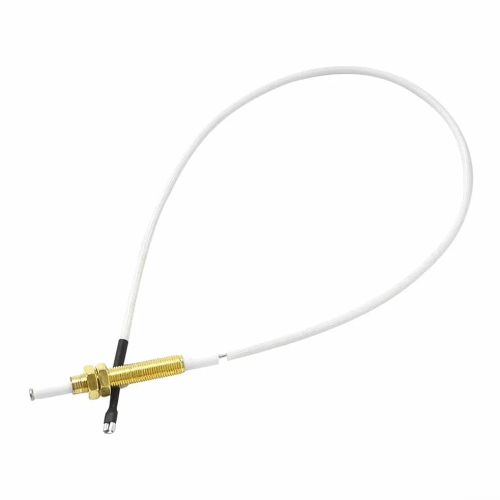 Paquete de 4 electrodos de aguja de encendido para estufa de gas, pieza de reparación de encendedor con cable para reemplazo de quemador de cocina incorporado (4)