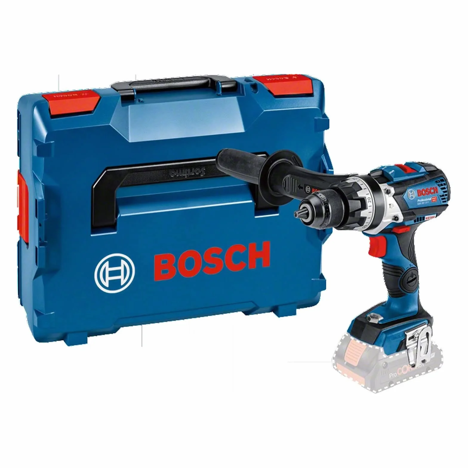 Bosch Professional 18V System taladro con percusión a batería GSB 18V-110 C (par de apriete máx. 110 Nm, incl. L-BOXX, sin batería/cargador)